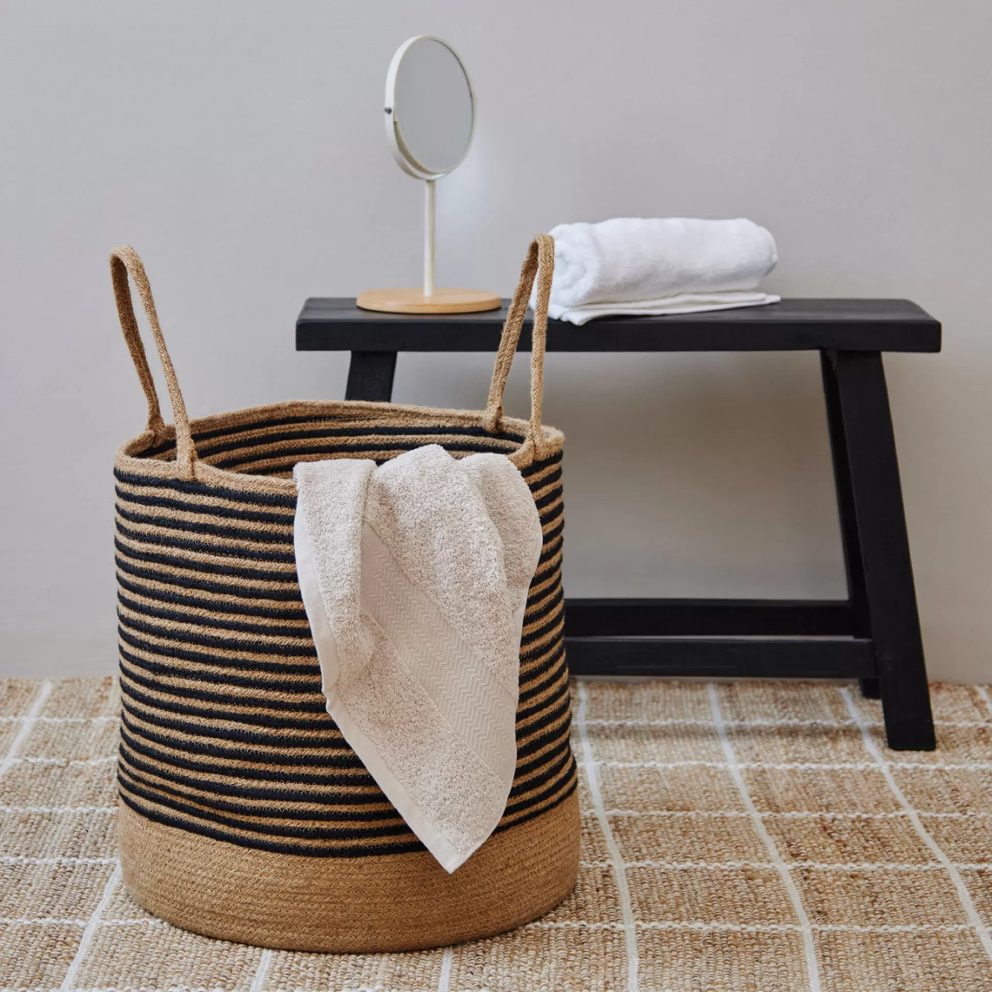 Laundry Baskets>Meadows and Byrne Monno Stripe Storage Basket Collection