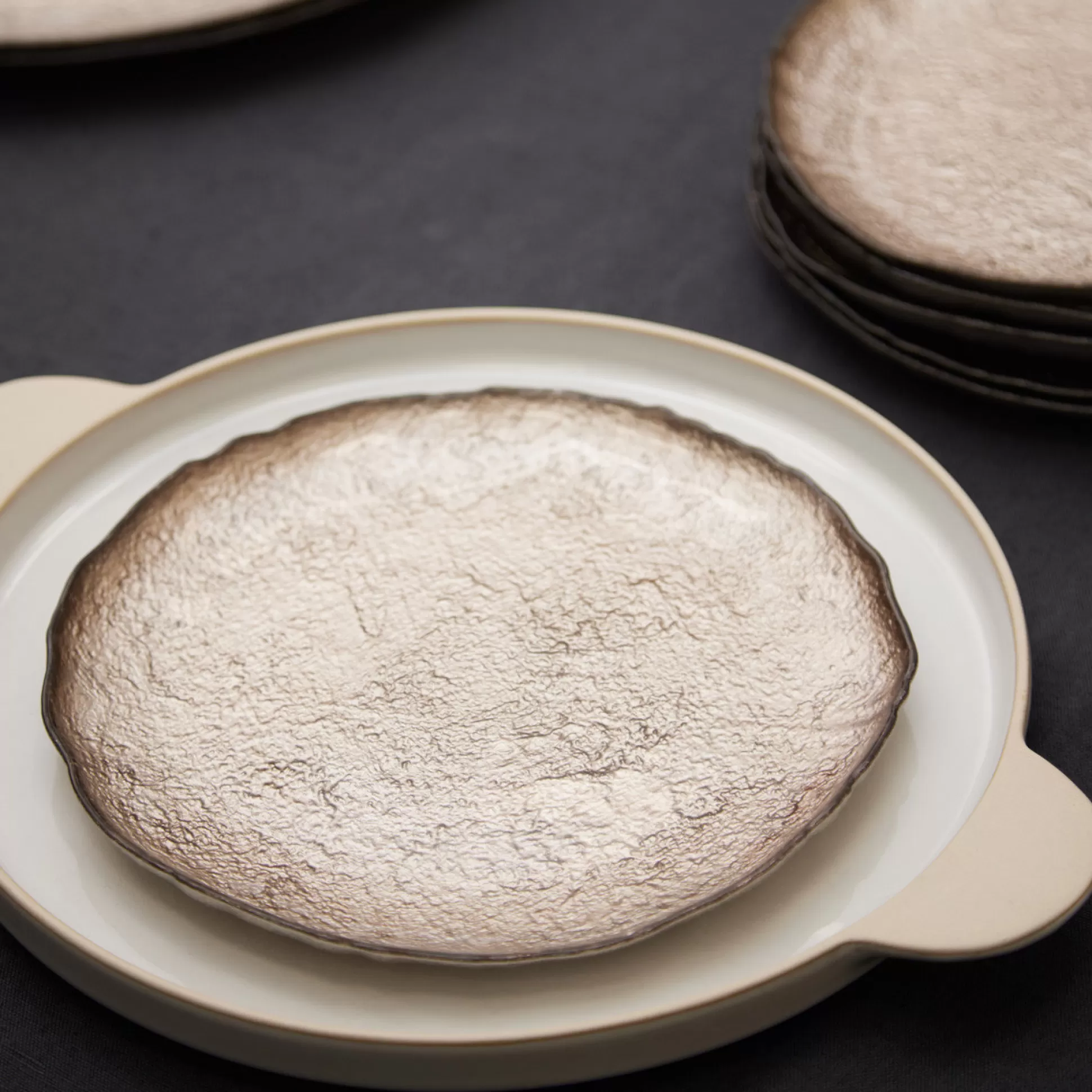 Plates>Meadows and Byrne Moon Plate In Spice Gold Set Of 6