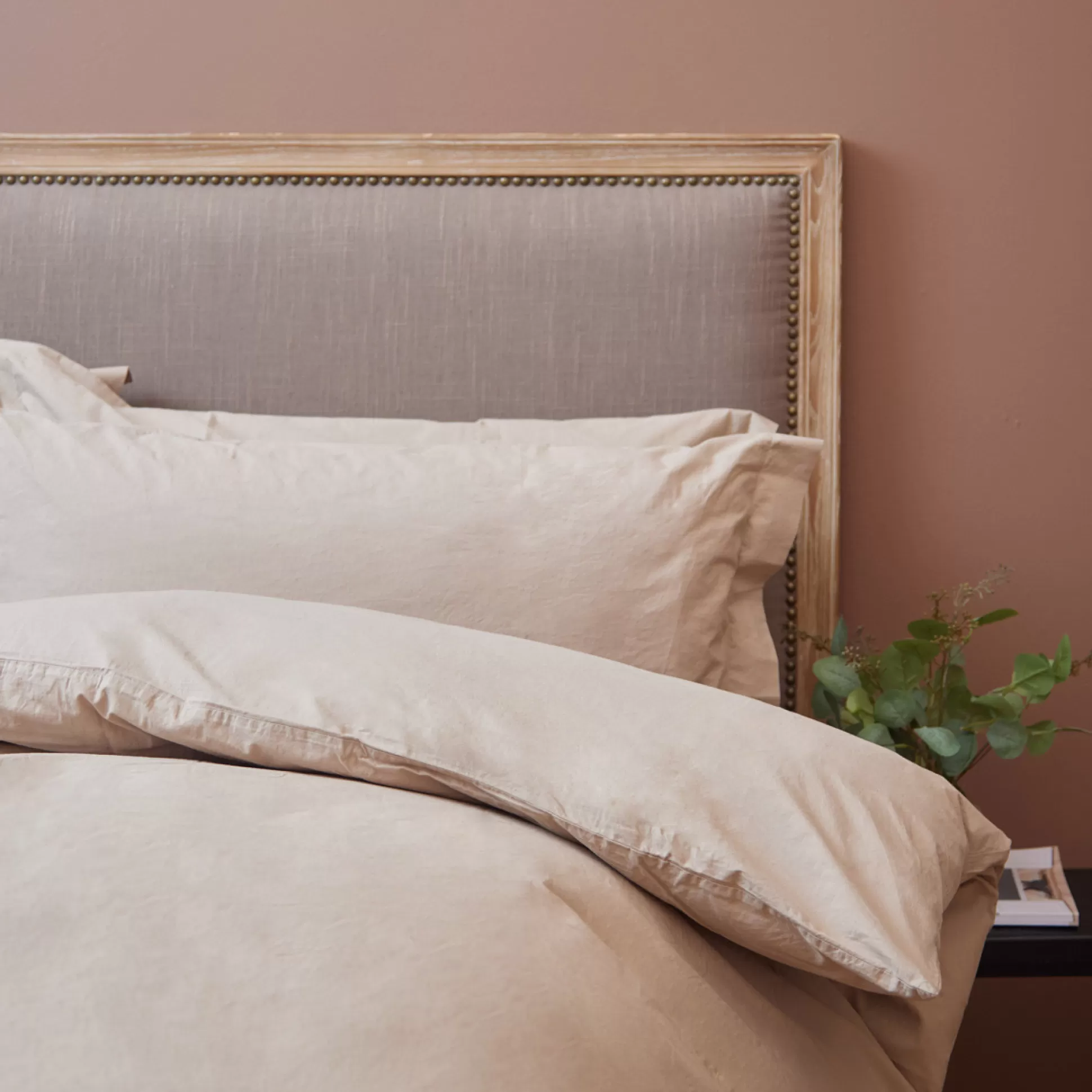 Duvet & Duvet Covers>Meadows and Byrne Nala Washed Cotton Duvet Set - Light Taupe Collection