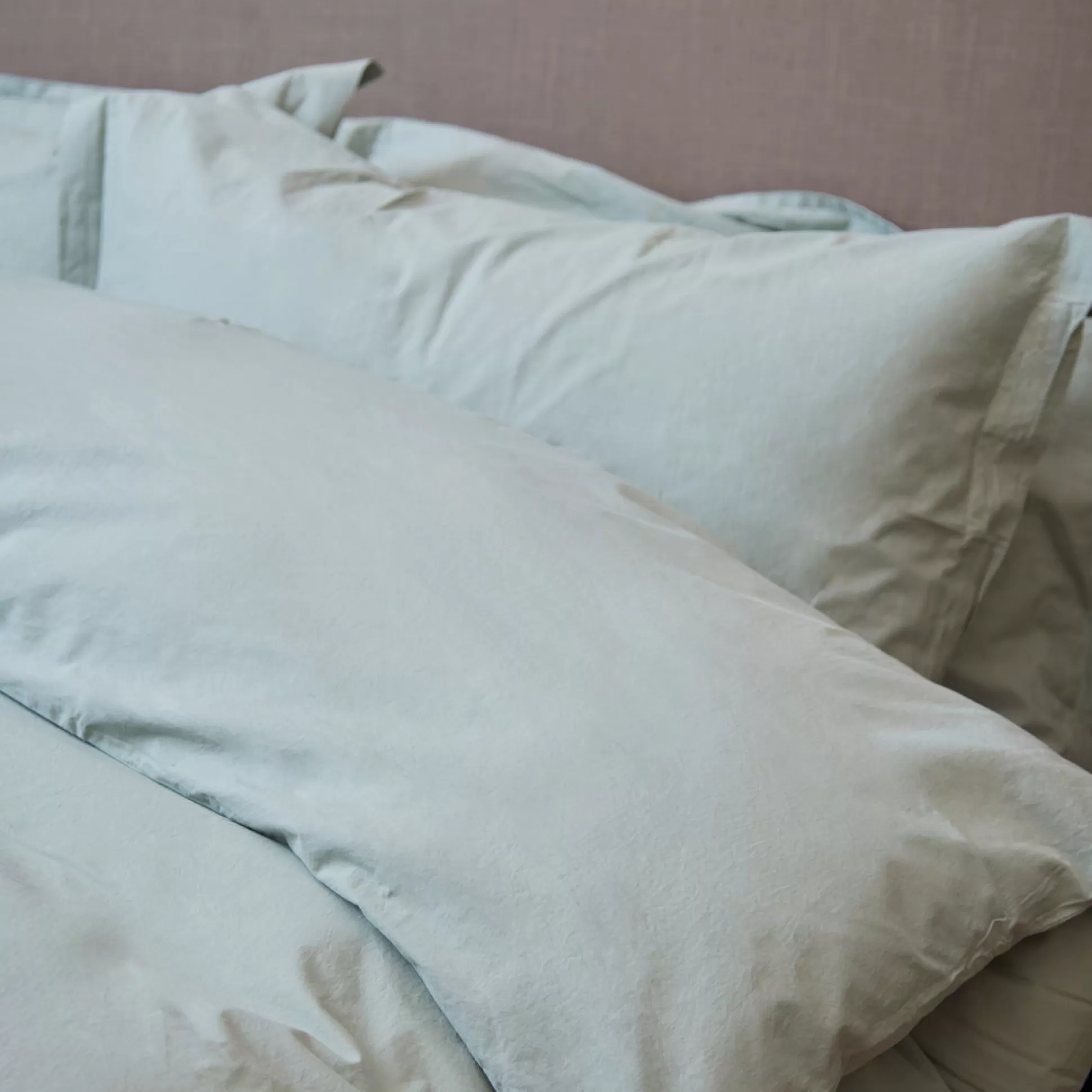 Duvet & Duvet Covers>Meadows and Byrne Nala Washed Cotton Duvet Set - Sage Green Collection