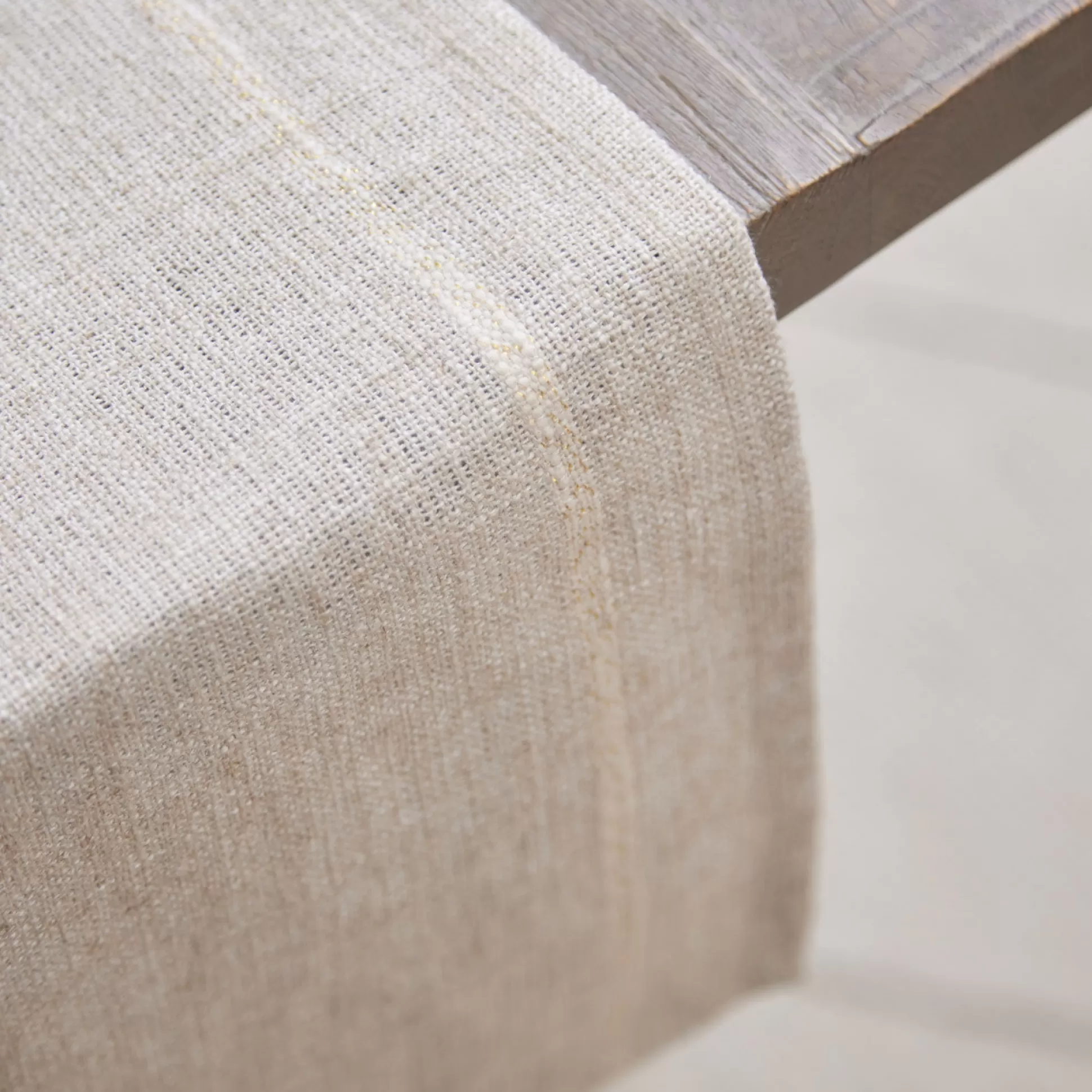 Table Linen>Meadows and Byrne Natural & Gold Lurex Runner 40X200Cm