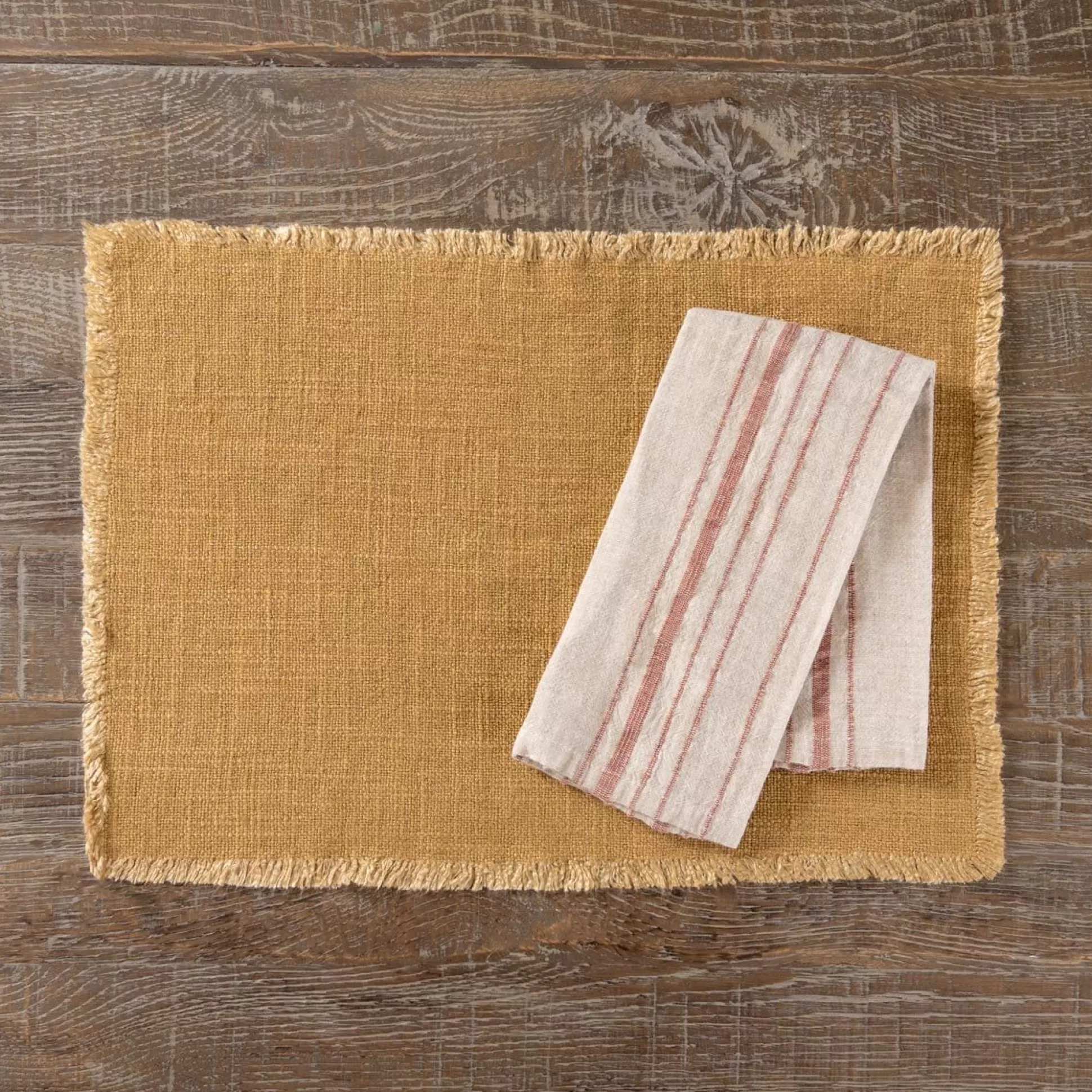 Table Linen>Meadows and Byrne Natural Terra Stripe Napkin Set Of 6