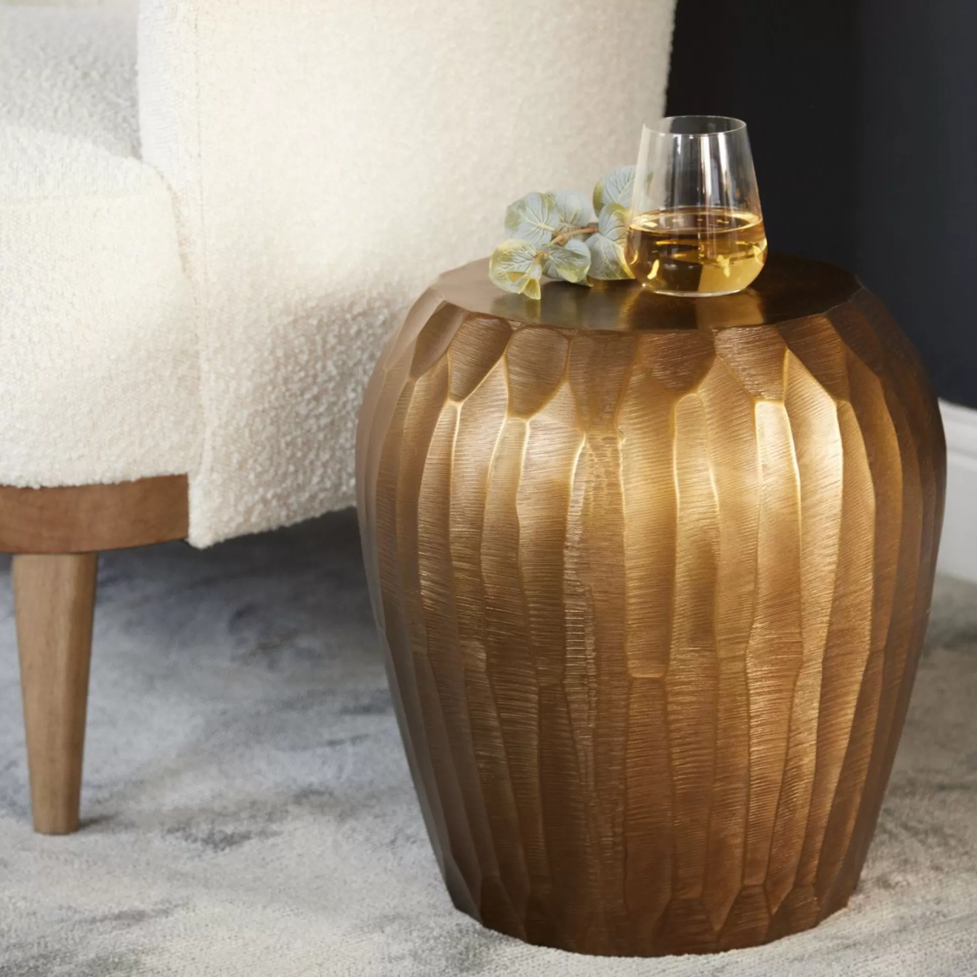 - Side Tables>Meadows and Byrne Nina Drum Side Table