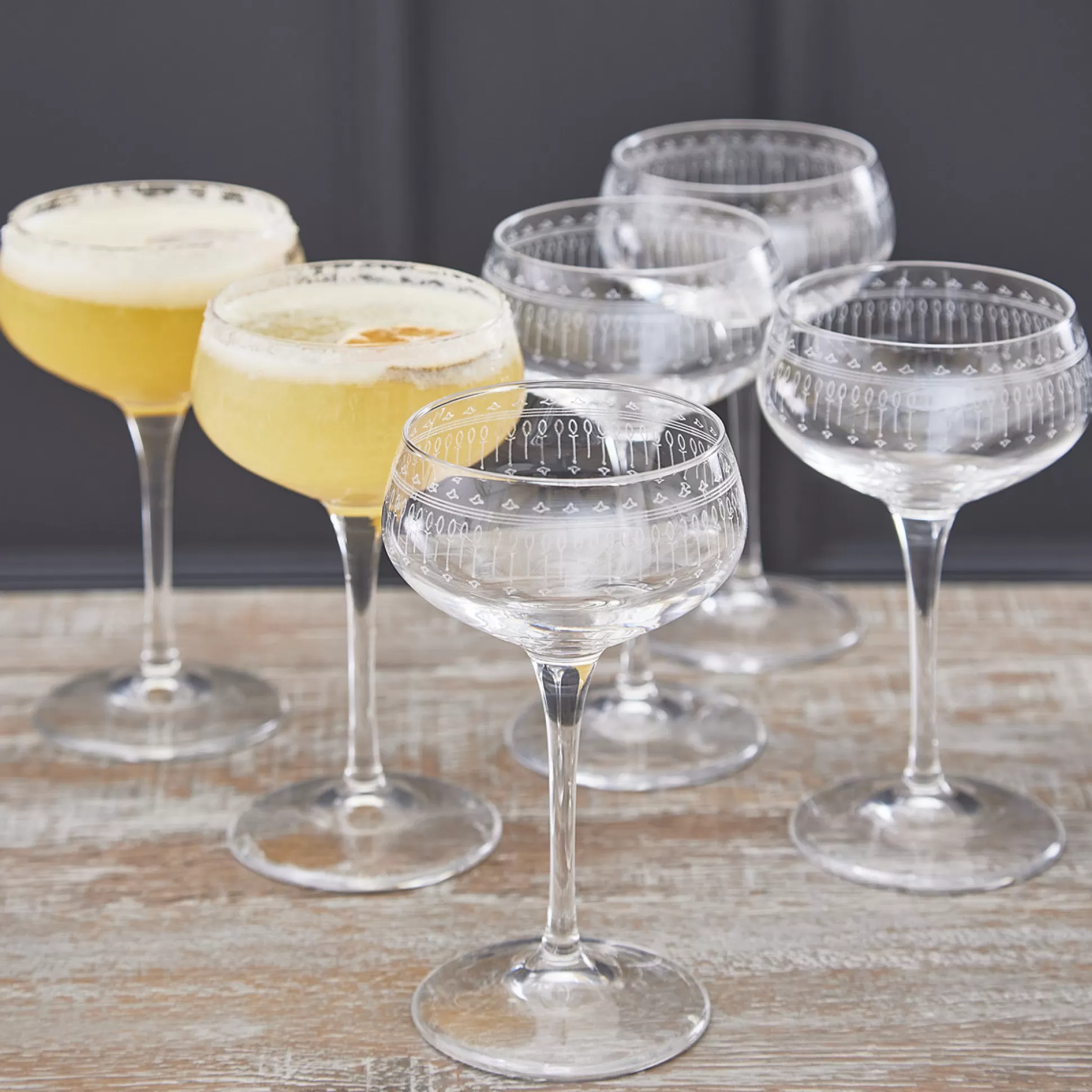 Glassware&Wine Glasses>Meadows and Byrne Novecento Cocktail Glass -Set Of 6