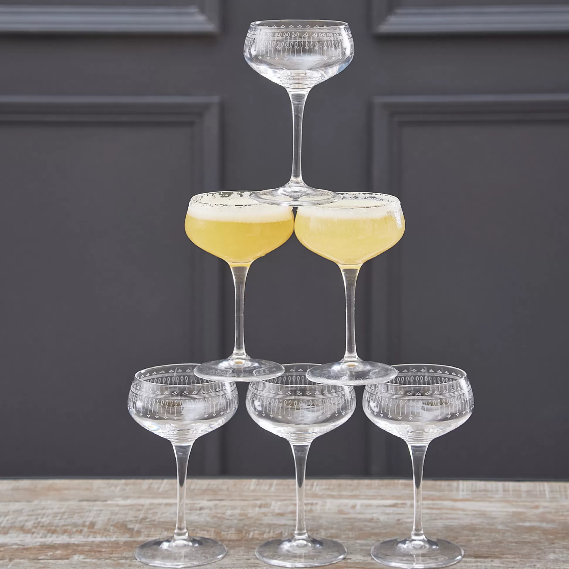 Glassware&Wine Glasses>Meadows and Byrne Novecento Cocktail Glass -Set Of 6