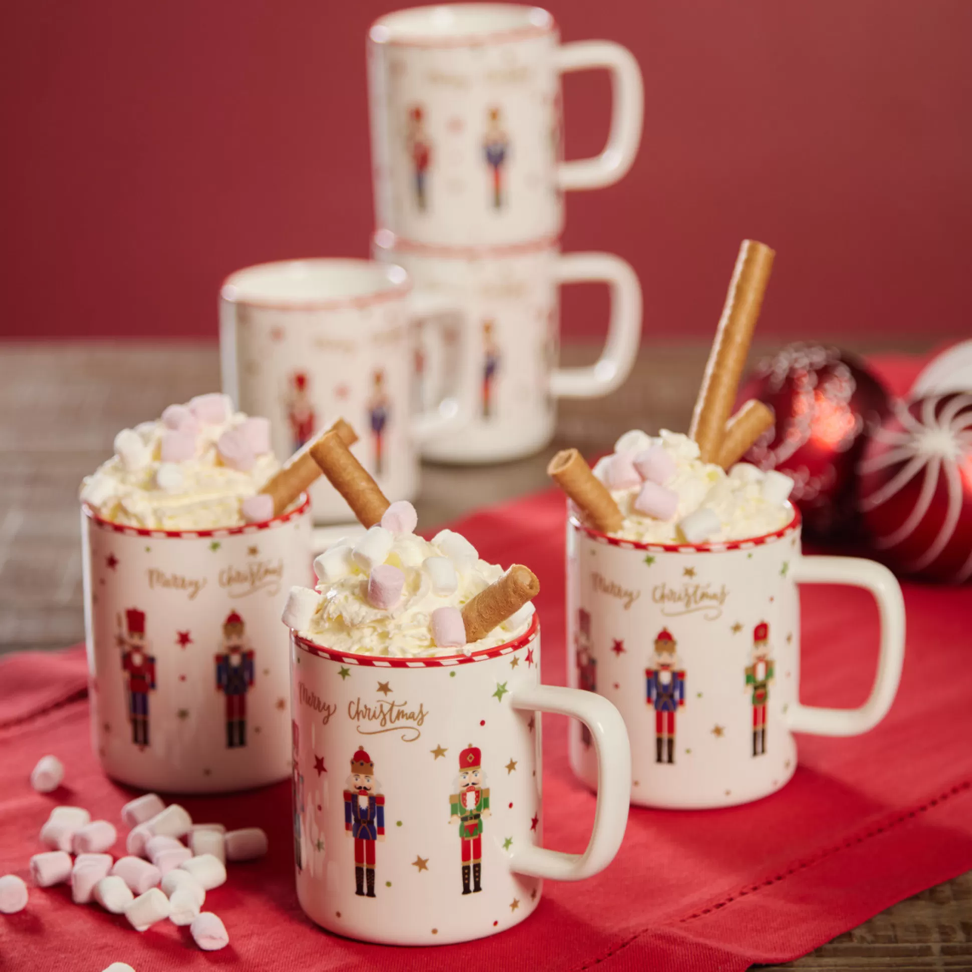 Mugs>Meadows and Byrne Nutcracker Mug - Set Of 6