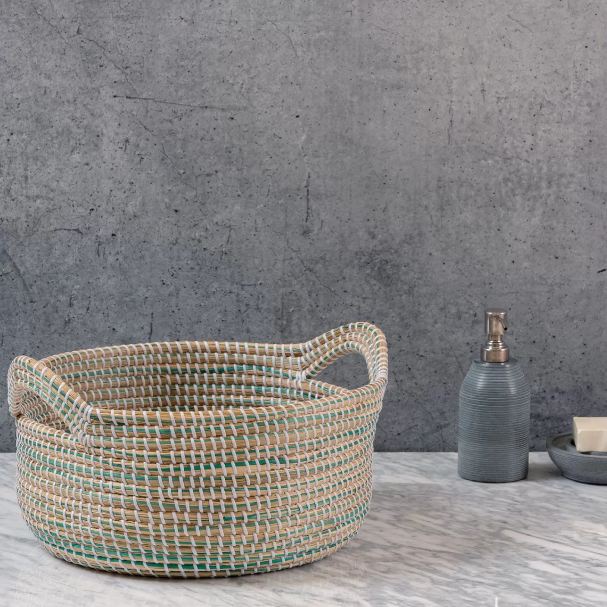 Laundry Baskets>Meadows and Byrne Ocean Shallow Storage Basket - Large