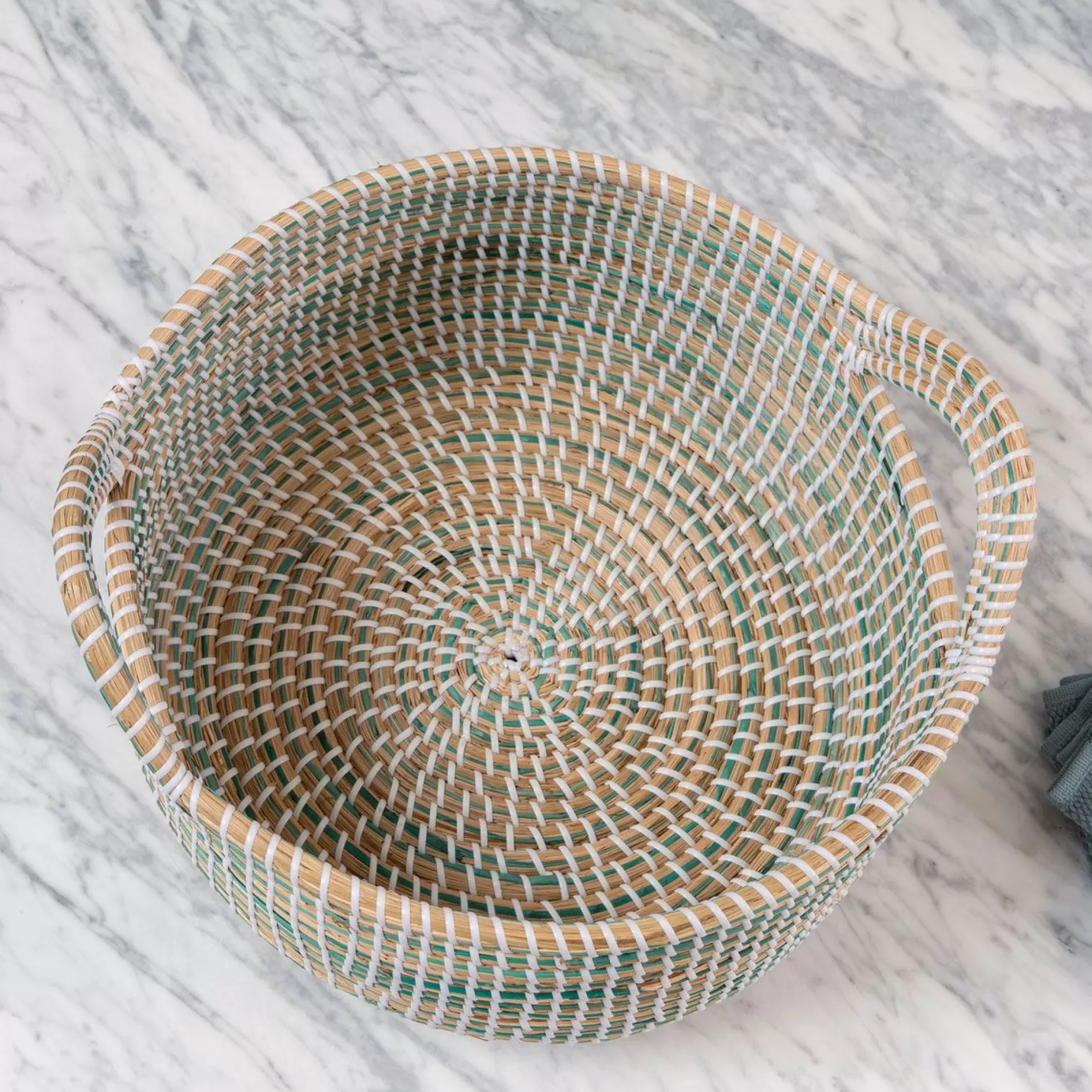 Laundry Baskets>Meadows and Byrne Ocean Shallow Storage Basket - Small