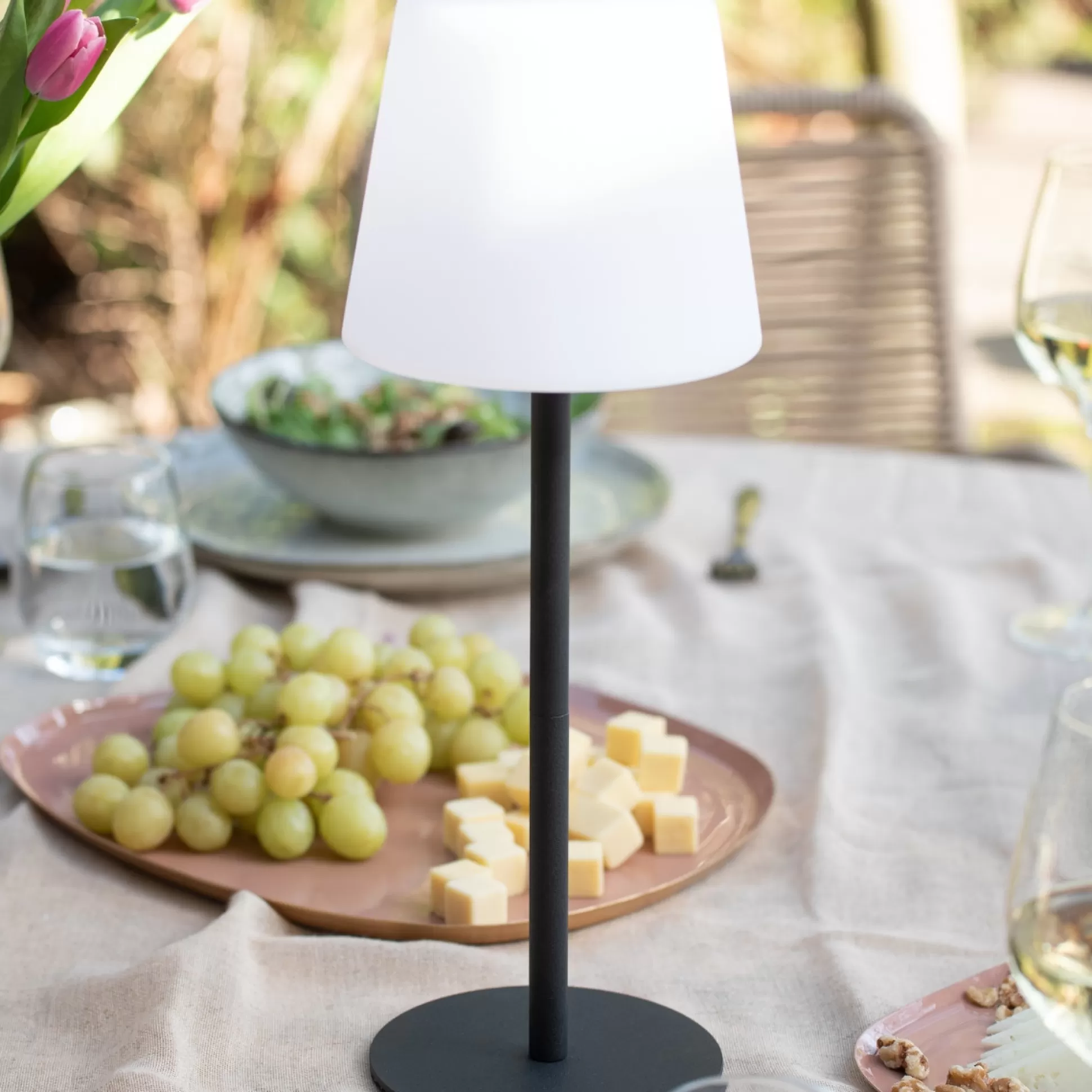Lamps>Meadows and Byrne Outdoor Table Lamp - Black