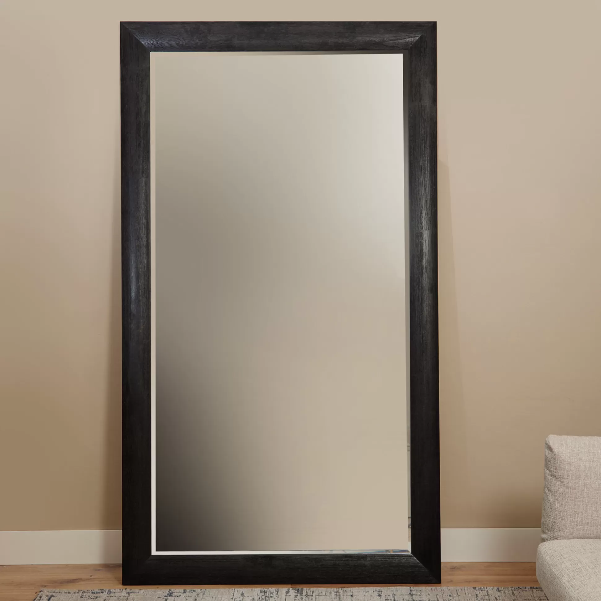 Mirrors>Meadows and Byrne Oxford Black Timber Standing Mirror