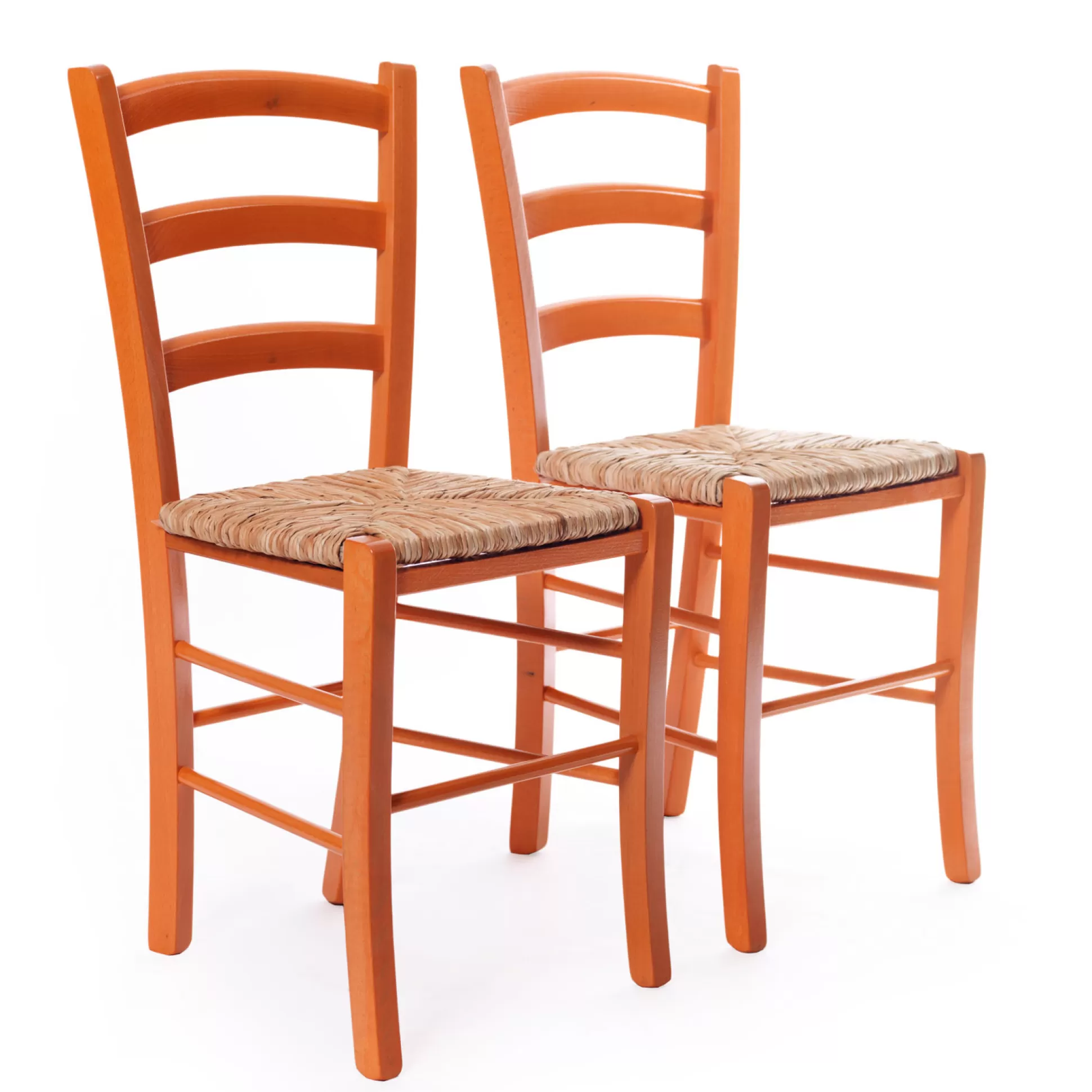 - Dining Chairs>Meadows and Byrne Paesana Orange Rush Seat Kitchen Chair - Set Of 2