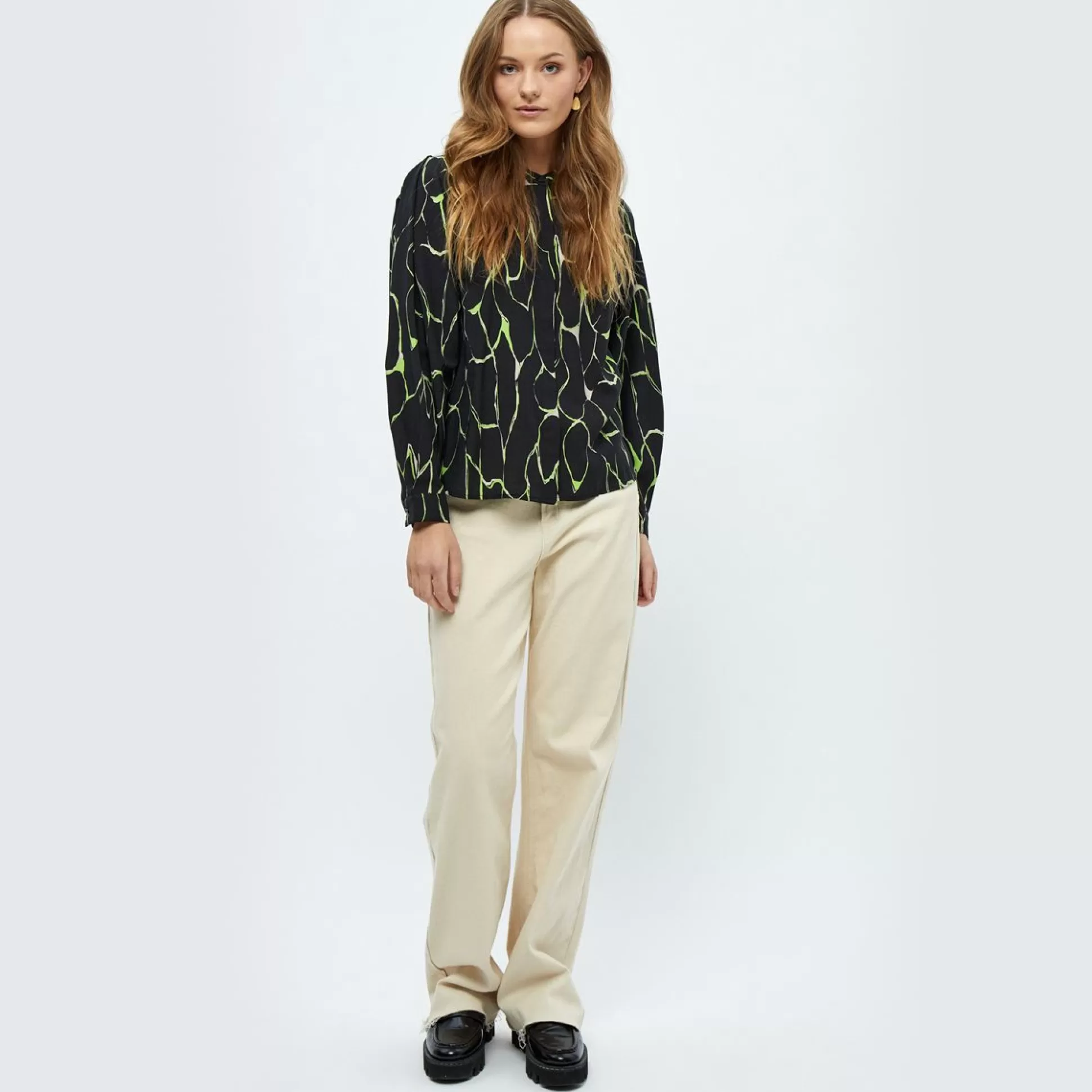Shirts & Blouses>Meadows and Byrne Parker Print Shirt Black Print