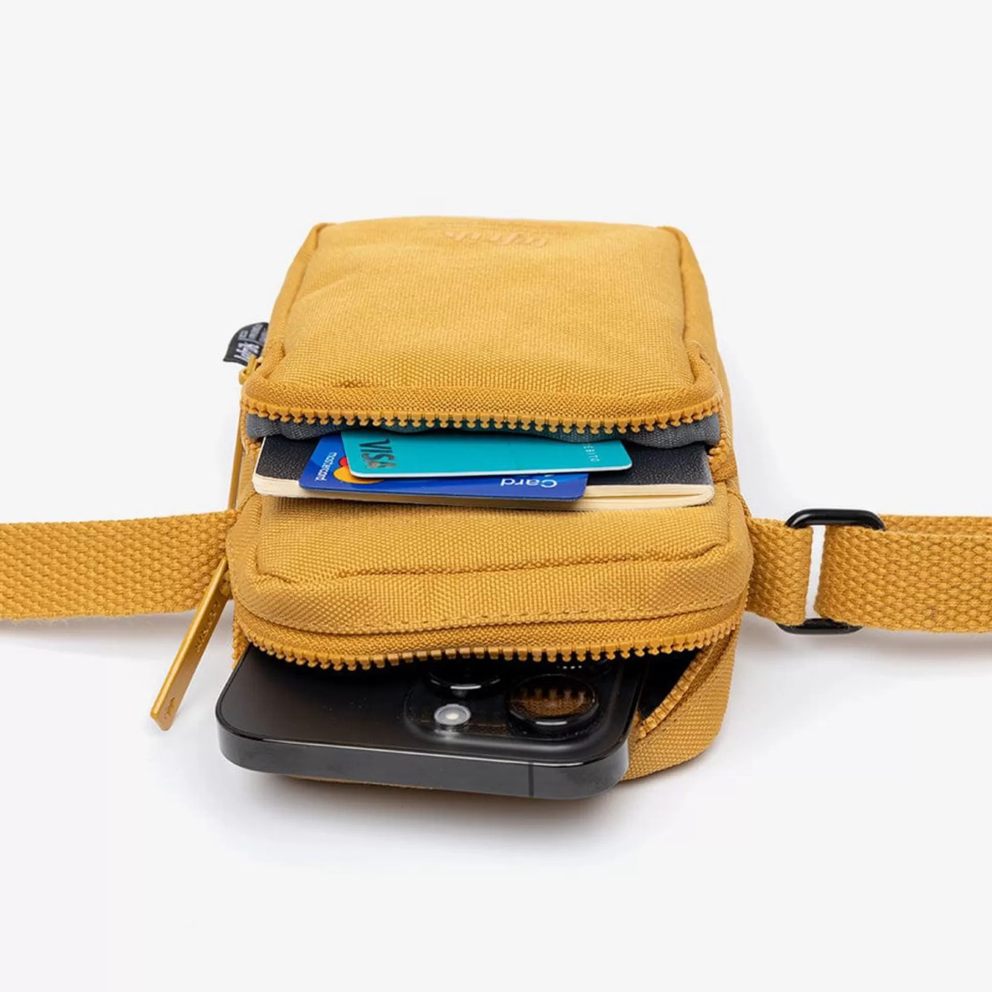 Backpacks, Bags, Purses>Meadows and Byrne Phone Bag - Mustard