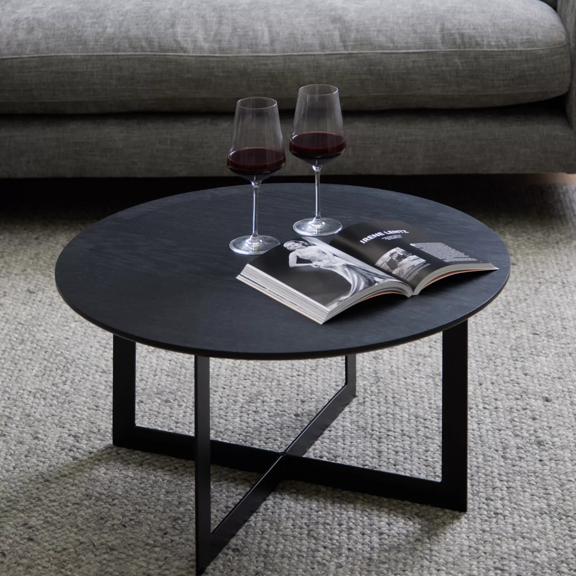 - Side Tables>Meadows and Byrne Pico Raven Oak Round Side Table