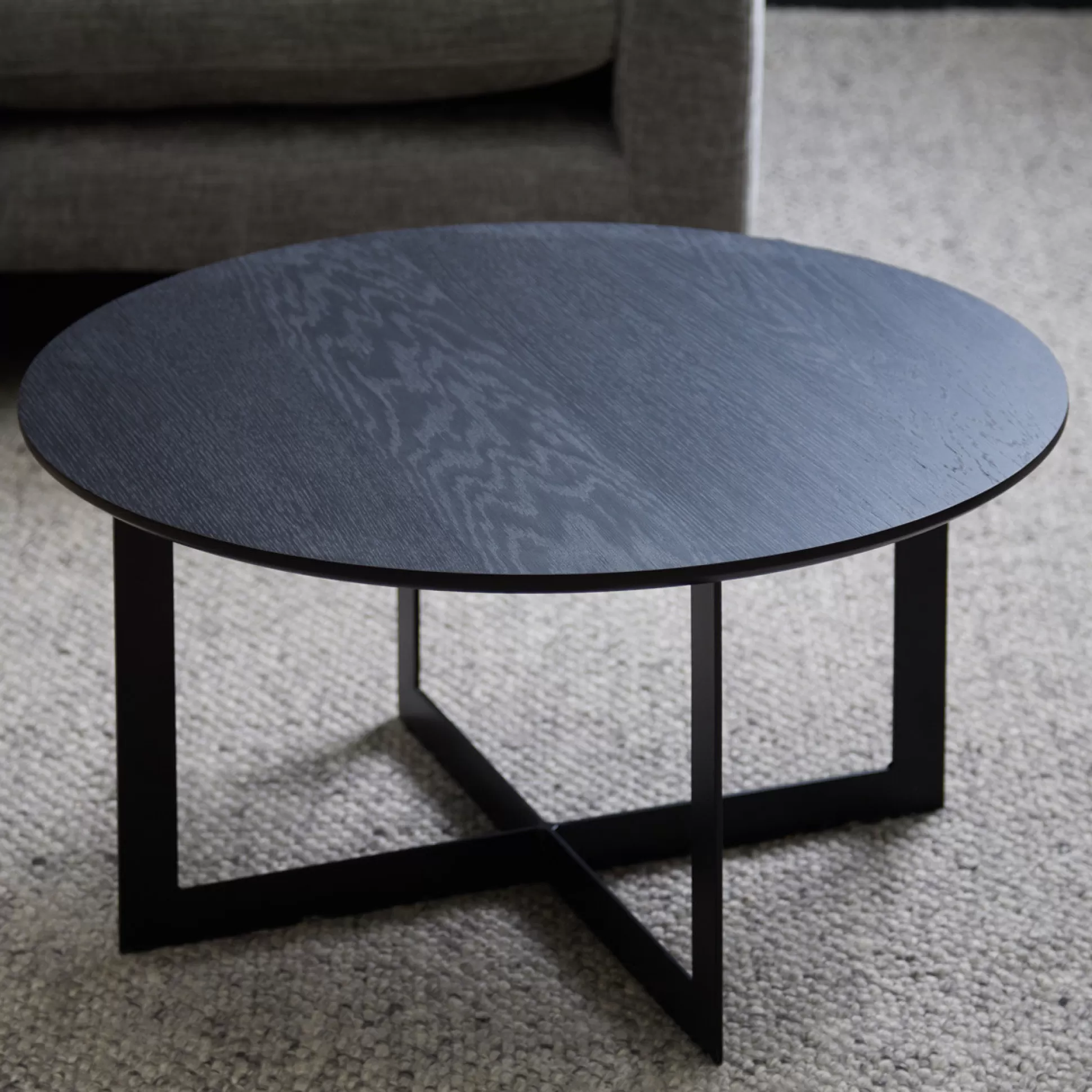 - Side Tables>Meadows and Byrne Pico Raven Oak Round Side Table