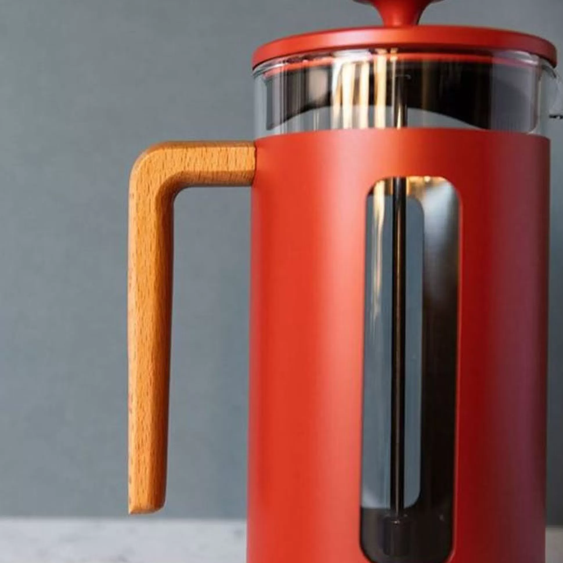 Coffee Machines & Accessories>Meadows and Byrne Pisa Cafetiere 8-Cup Red
