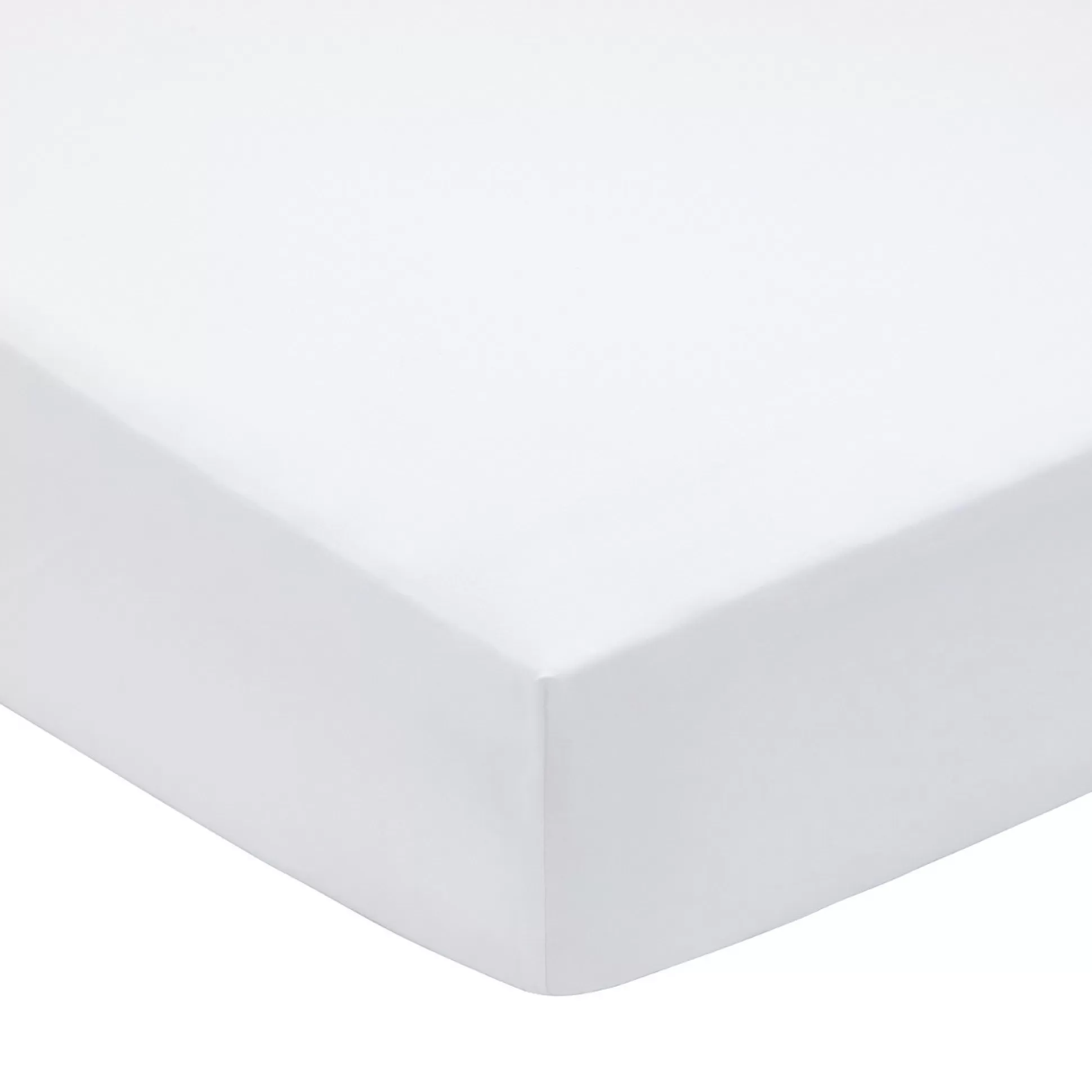 Bed Sheets>Meadows and Byrne Pure White Cotton Sateen Fitted Bed Sheet