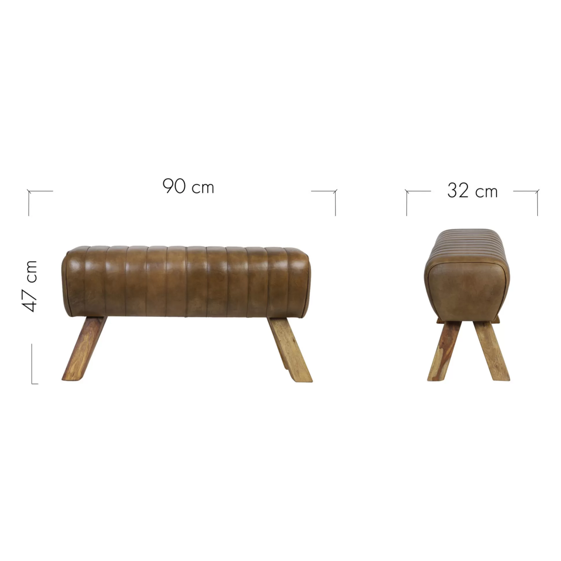 Ottomans&Footstools>Meadows and Byrne Ramy Leather Bench
