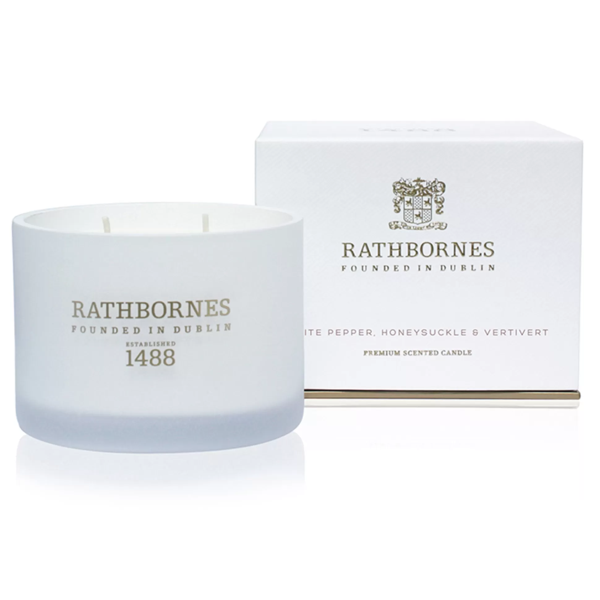 Scented Candles>Meadows and Byrne Rathbornes White Pepper & Honeysuckle Classic Candle