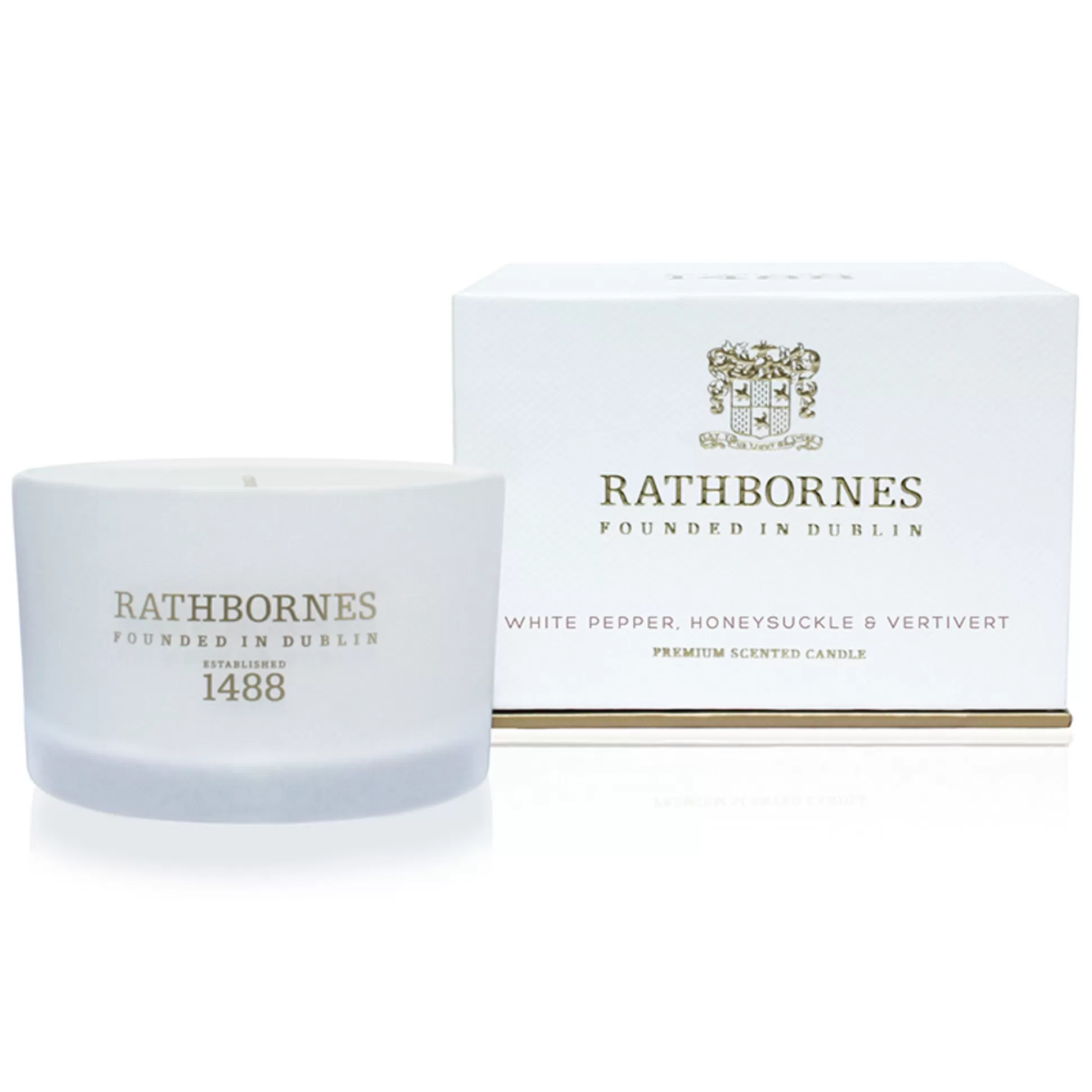 Scented Candles>Meadows and Byrne Rathbornes White Pepper & Honeysuckle Travel Candle