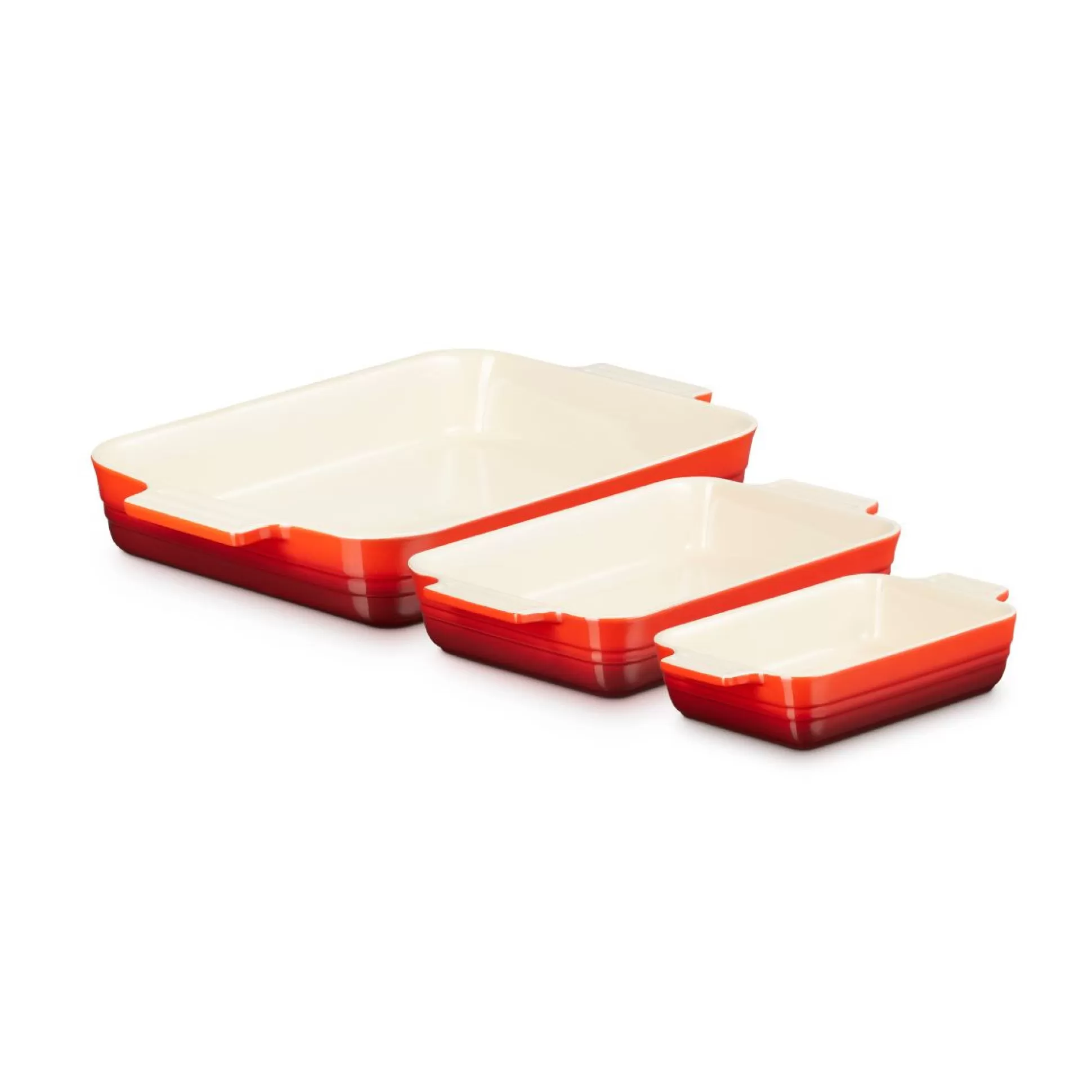 Cookware>Meadows and Byrne Rectangular Dish Set Cerise