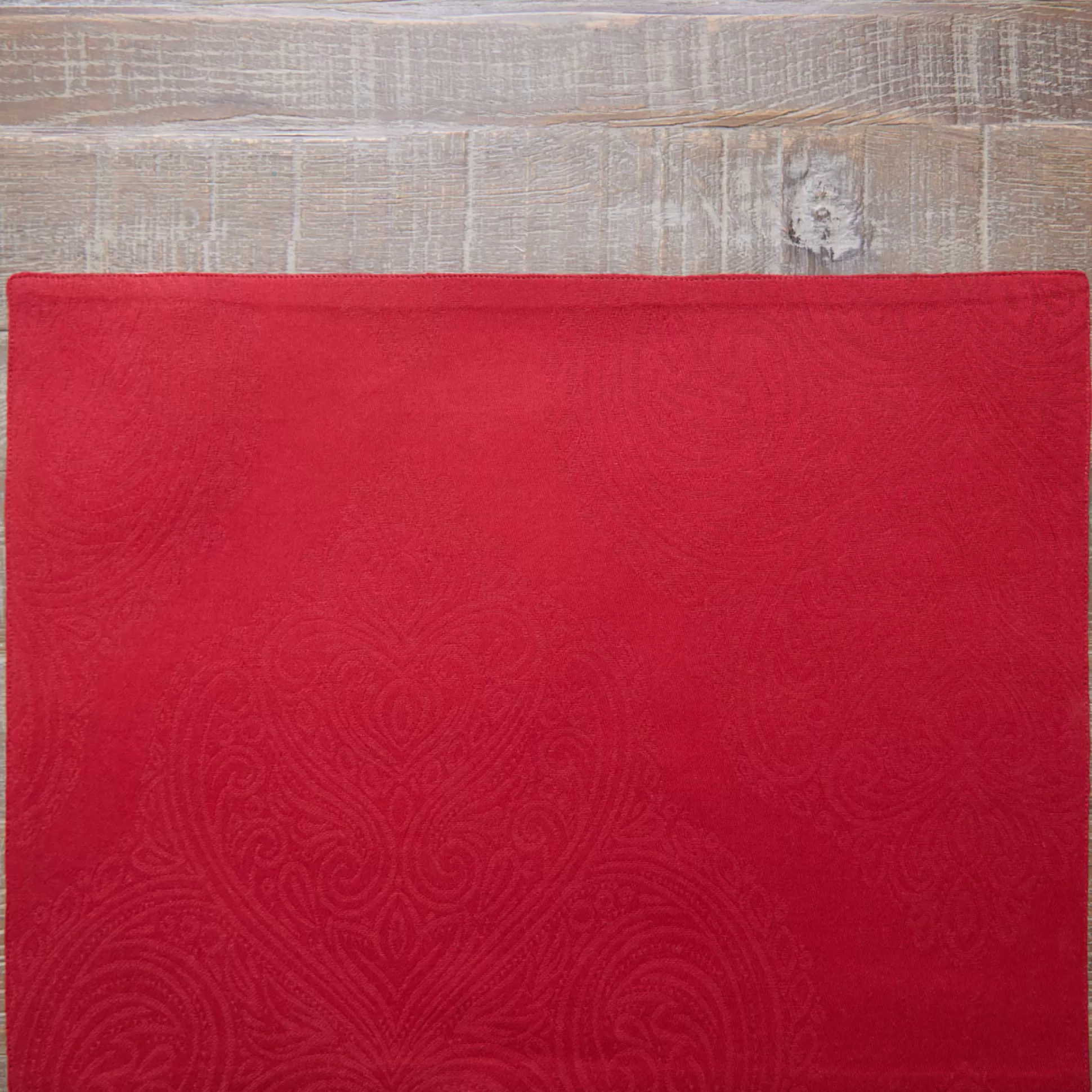 Table Linen>Meadows and Byrne Red Jacquard Placemat Set Of 6