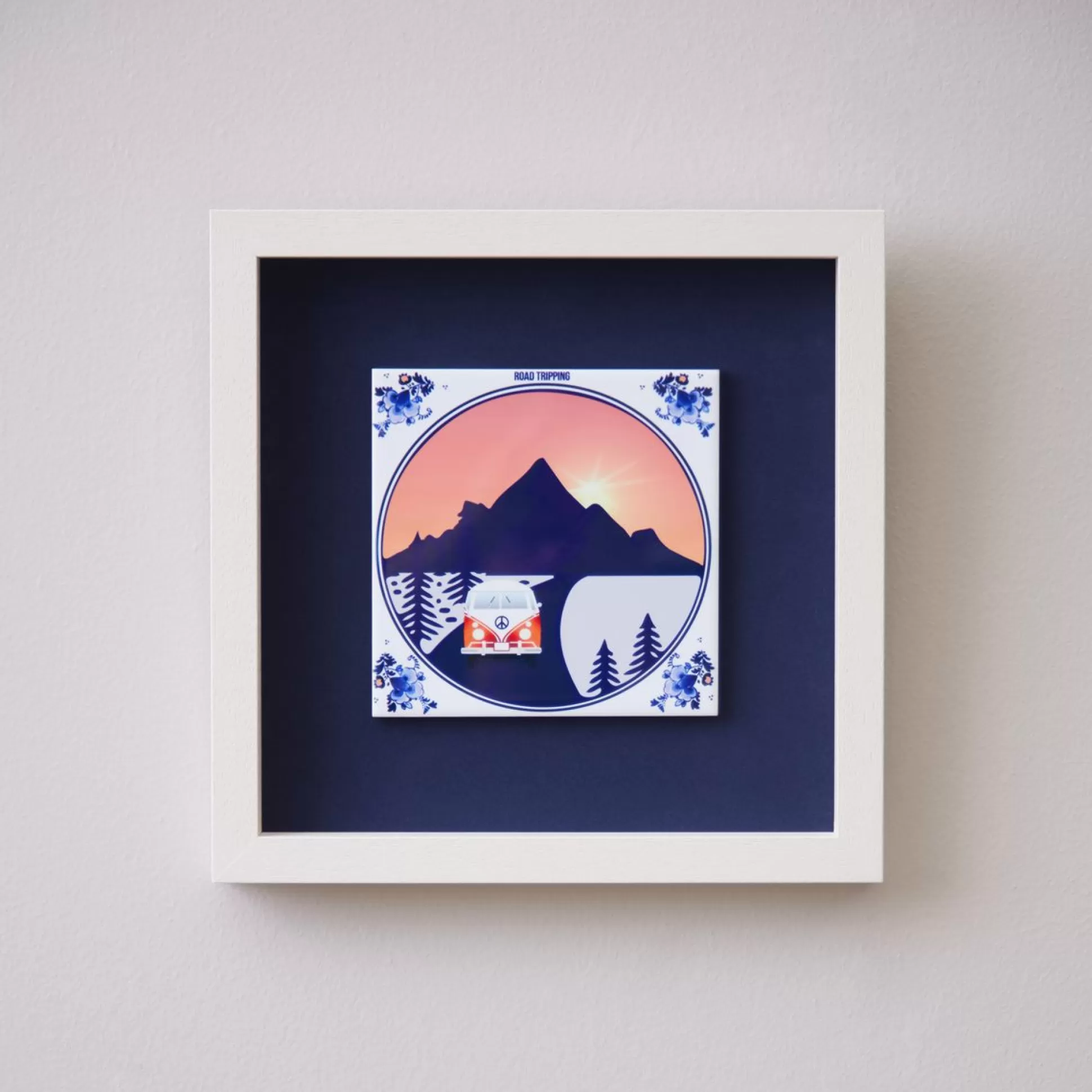 Wall Art & Picture Frames>Meadows and Byrne Road Tripping Framed Tile