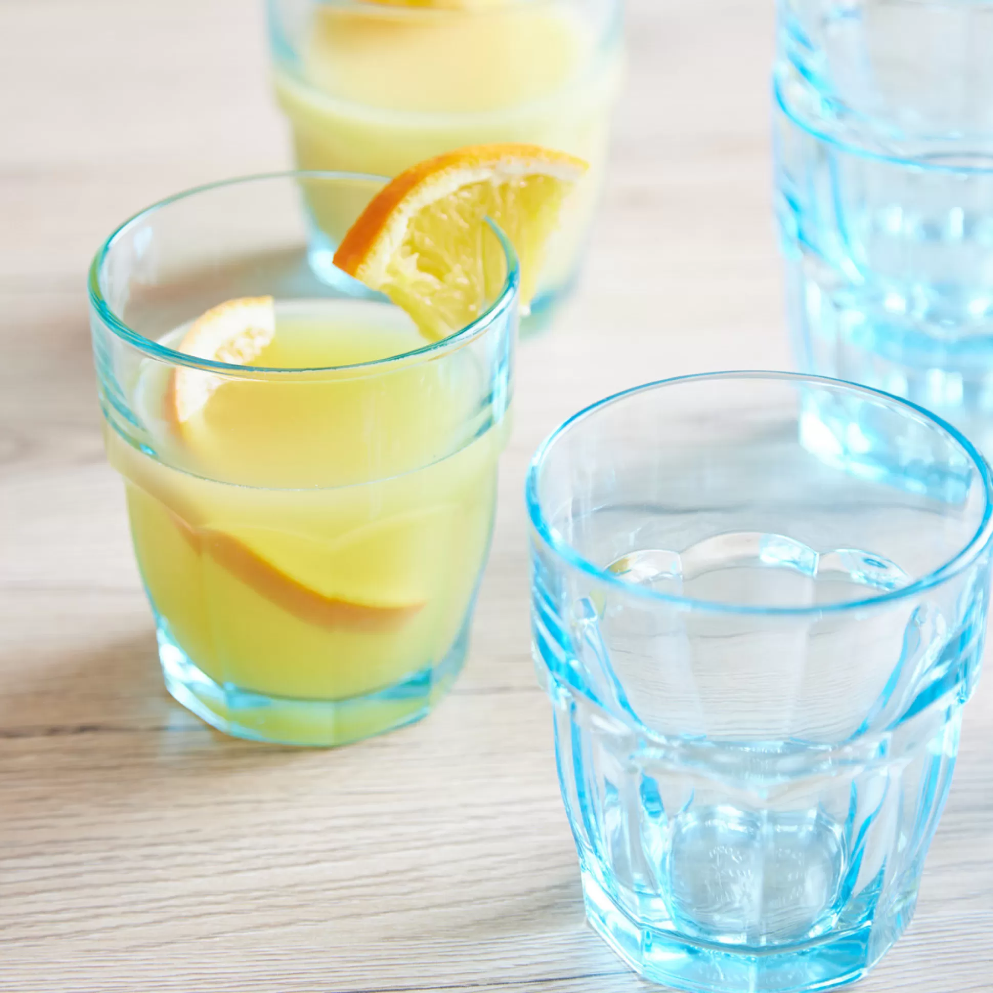 Glassware&Wine Glasses>Meadows and Byrne Rock Bar Juice Glass -Ice Blue - Set Of 6