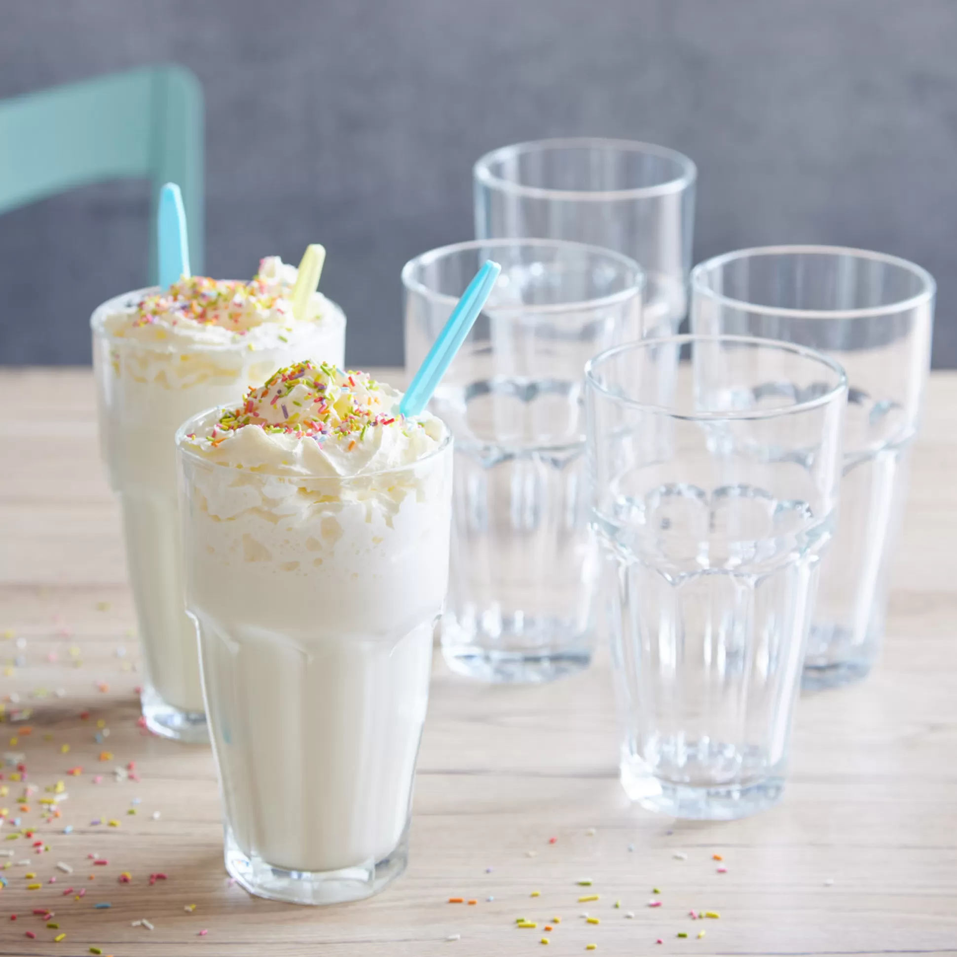 Glassware&Wine Glasses>Meadows and Byrne Rock Bar Milkshake Glass - Set Of 6