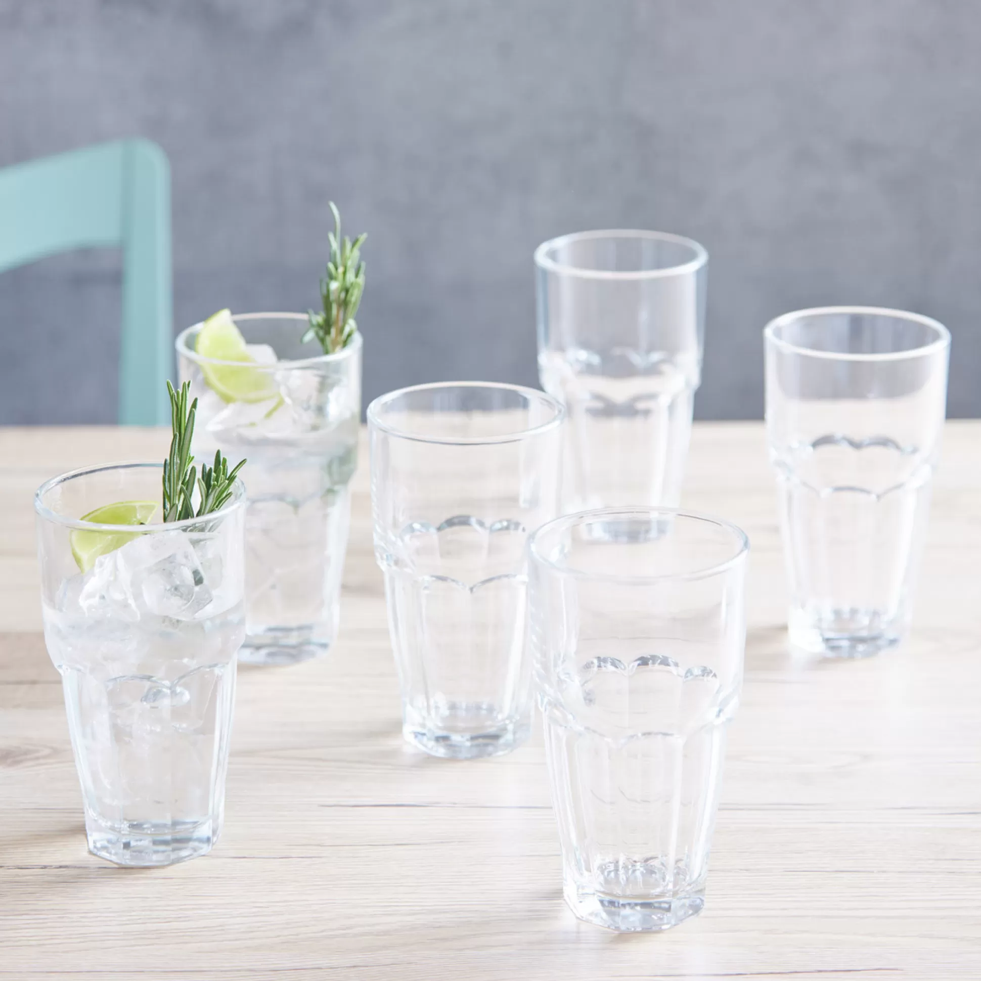 Glassware&Wine Glasses>Meadows and Byrne Rock Bar Slim Glass - Set Of 6