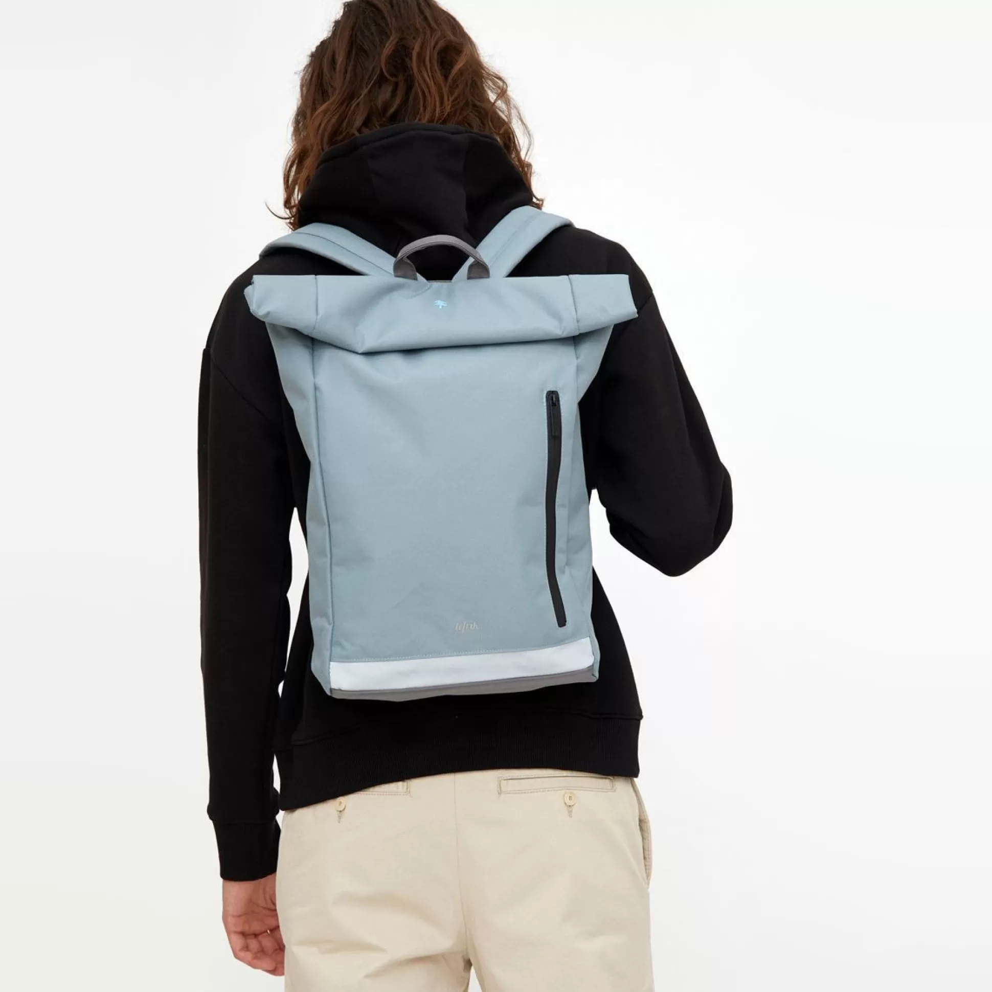 Backpacks, Bags, Purses>Meadows and Byrne Roll Reflective Backpack - Arctic Blue