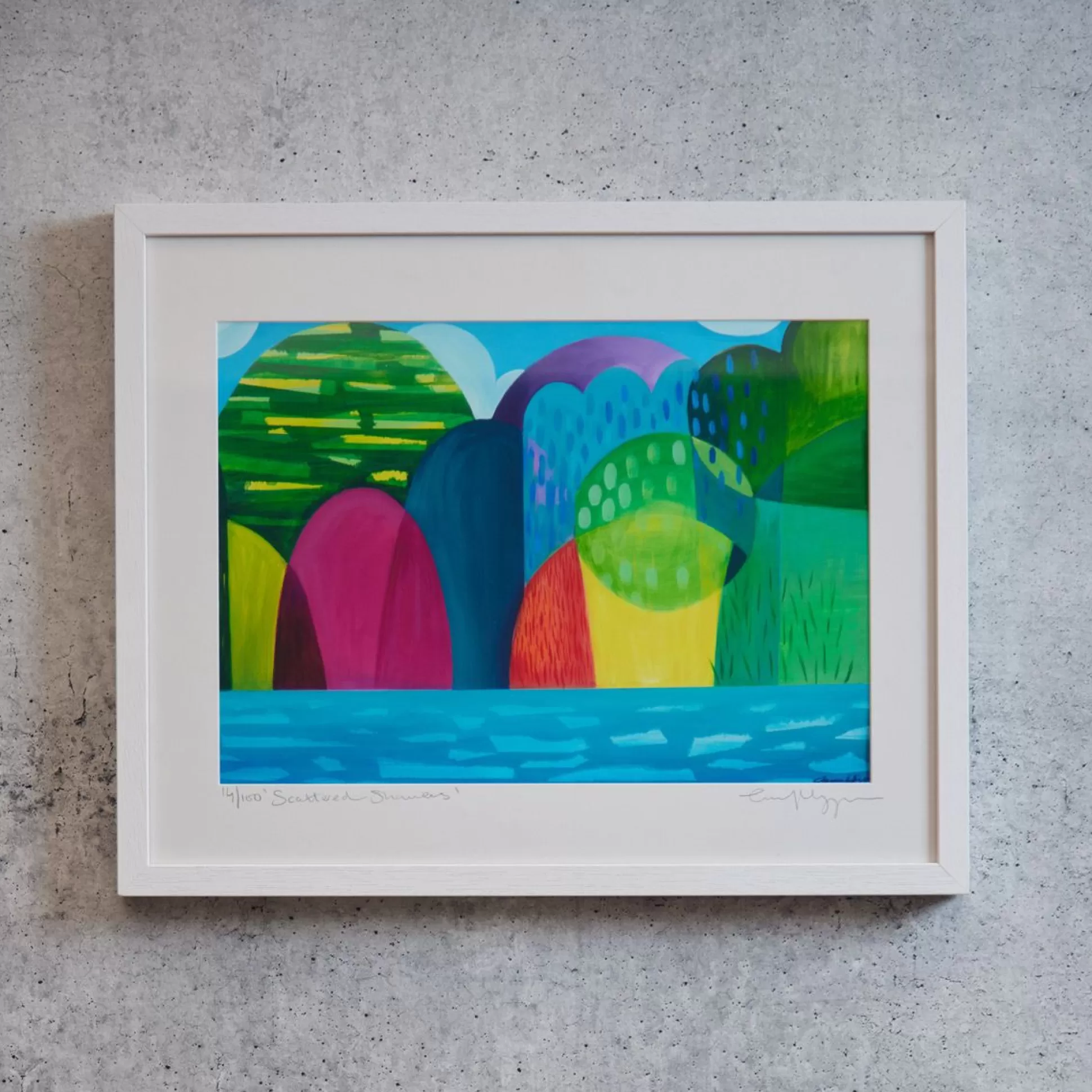 Wall Art & Picture Frames>Meadows and Byrne Scattered Showers With Frame - A3