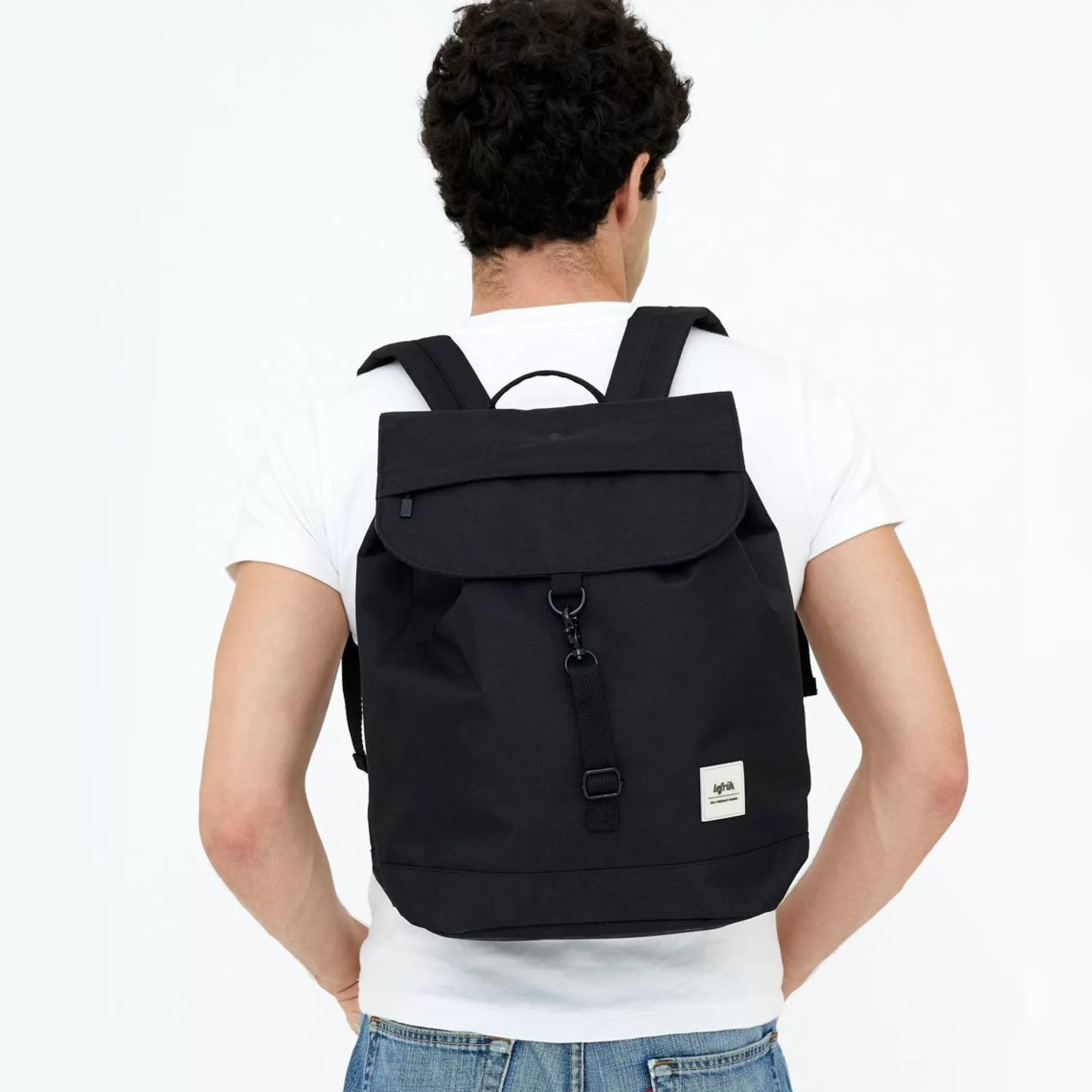 Backpacks, Bags, Purses>Meadows and Byrne Scout Backpack In Recycled Polyester - Black