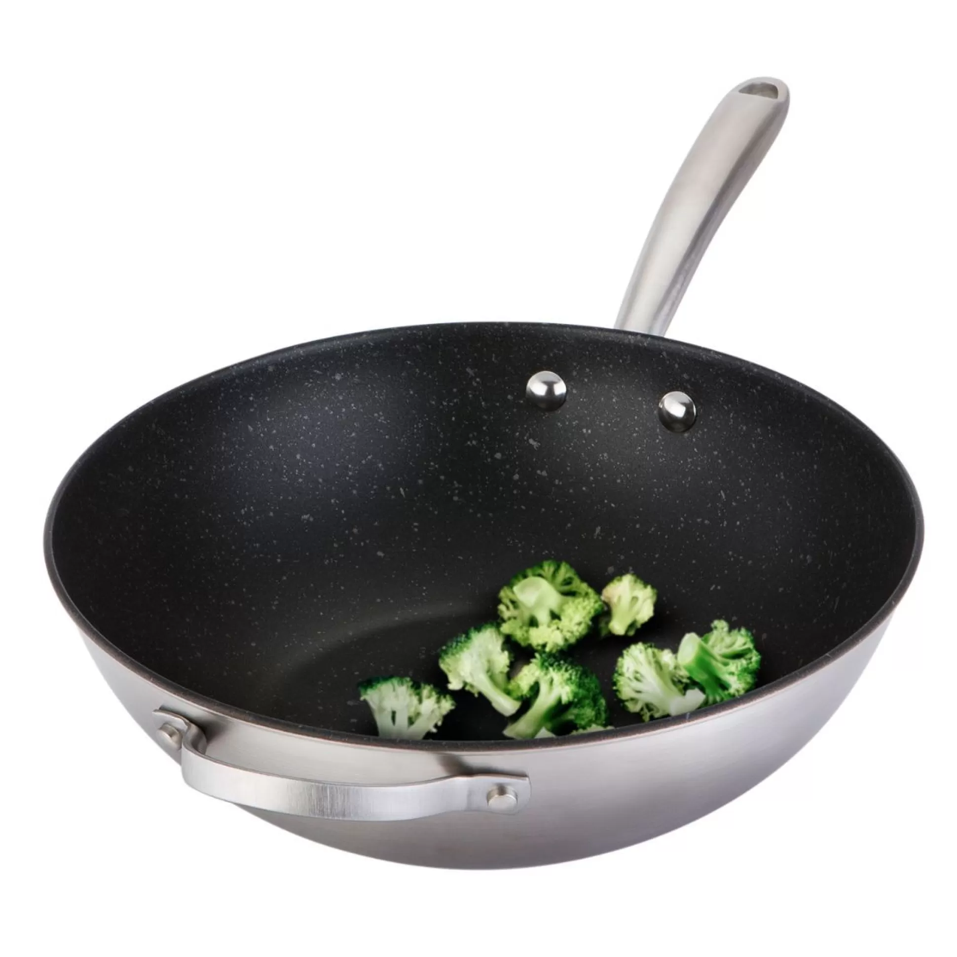 Cookware>Meadows and Byrne Scratch Guard Stirfry Pan With Helper Handle - 29Cm
