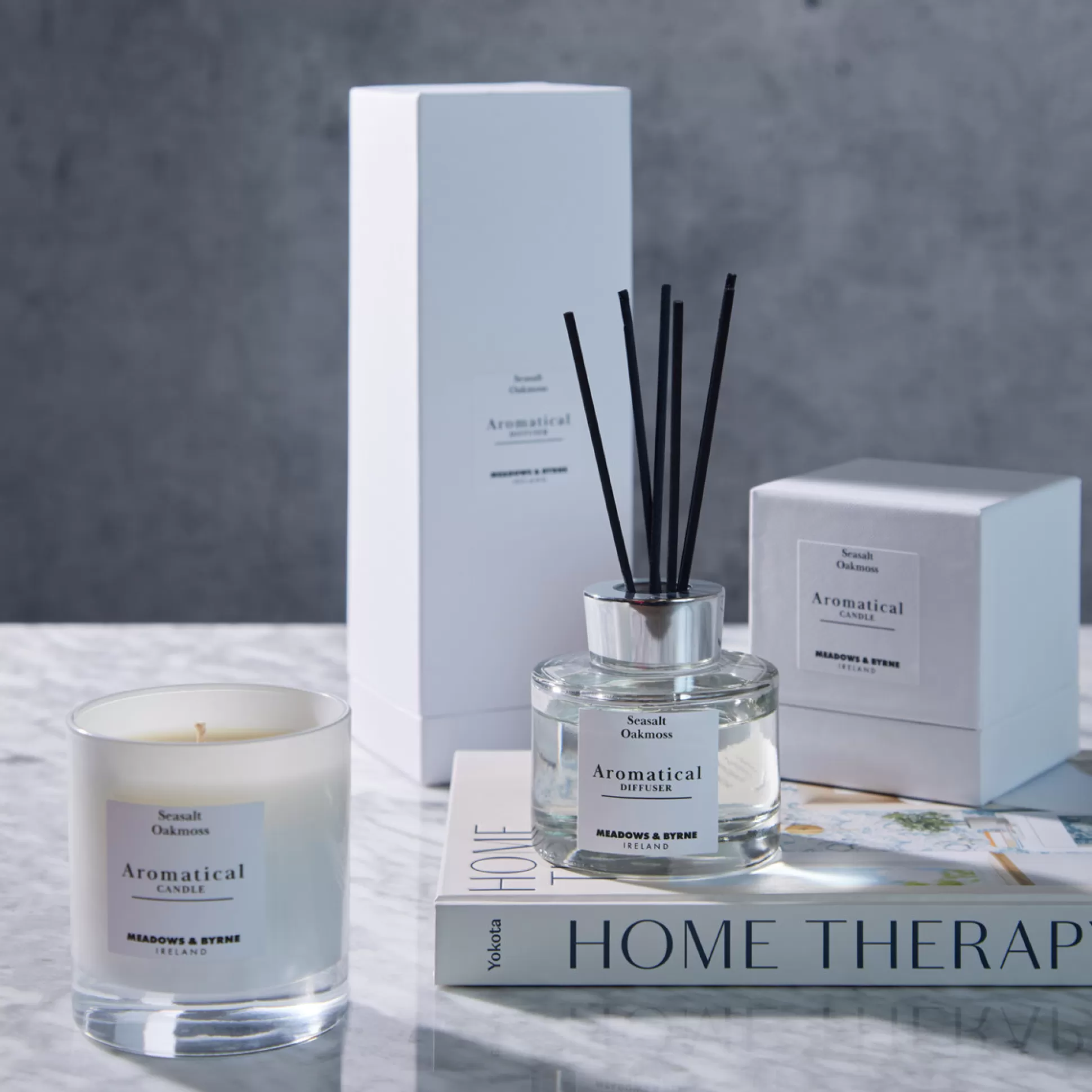 Scented Candles>Meadows and Byrne Seasalt & Oak Moss Candle