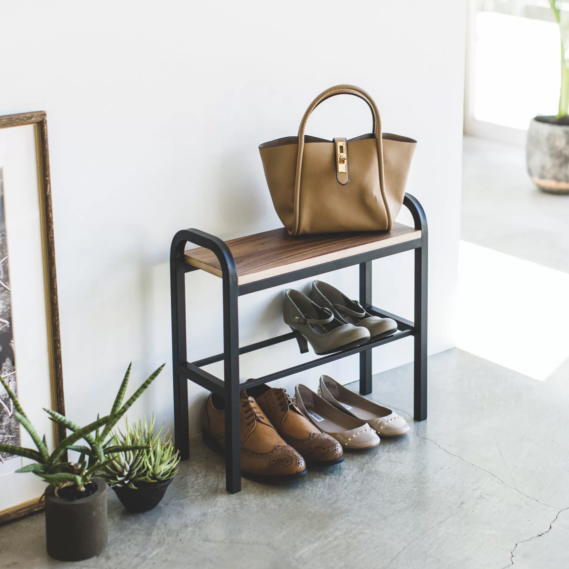 Shelving & Storage>Meadows and Byrne Shoe Rack With Wooden Board