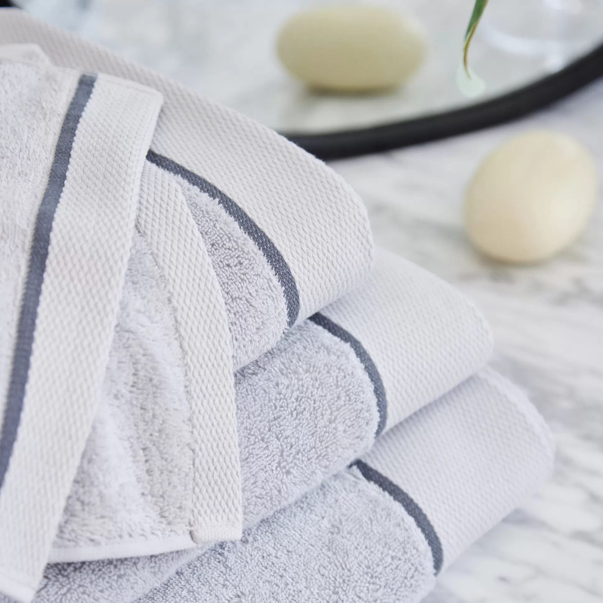 Towels>Meadows and Byrne Signature Air Touch Towels - Grey