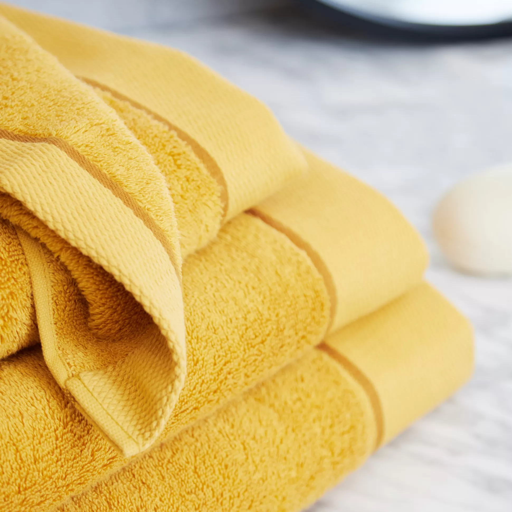 Towels>Meadows and Byrne Signature Air Touch Towels - Mustard