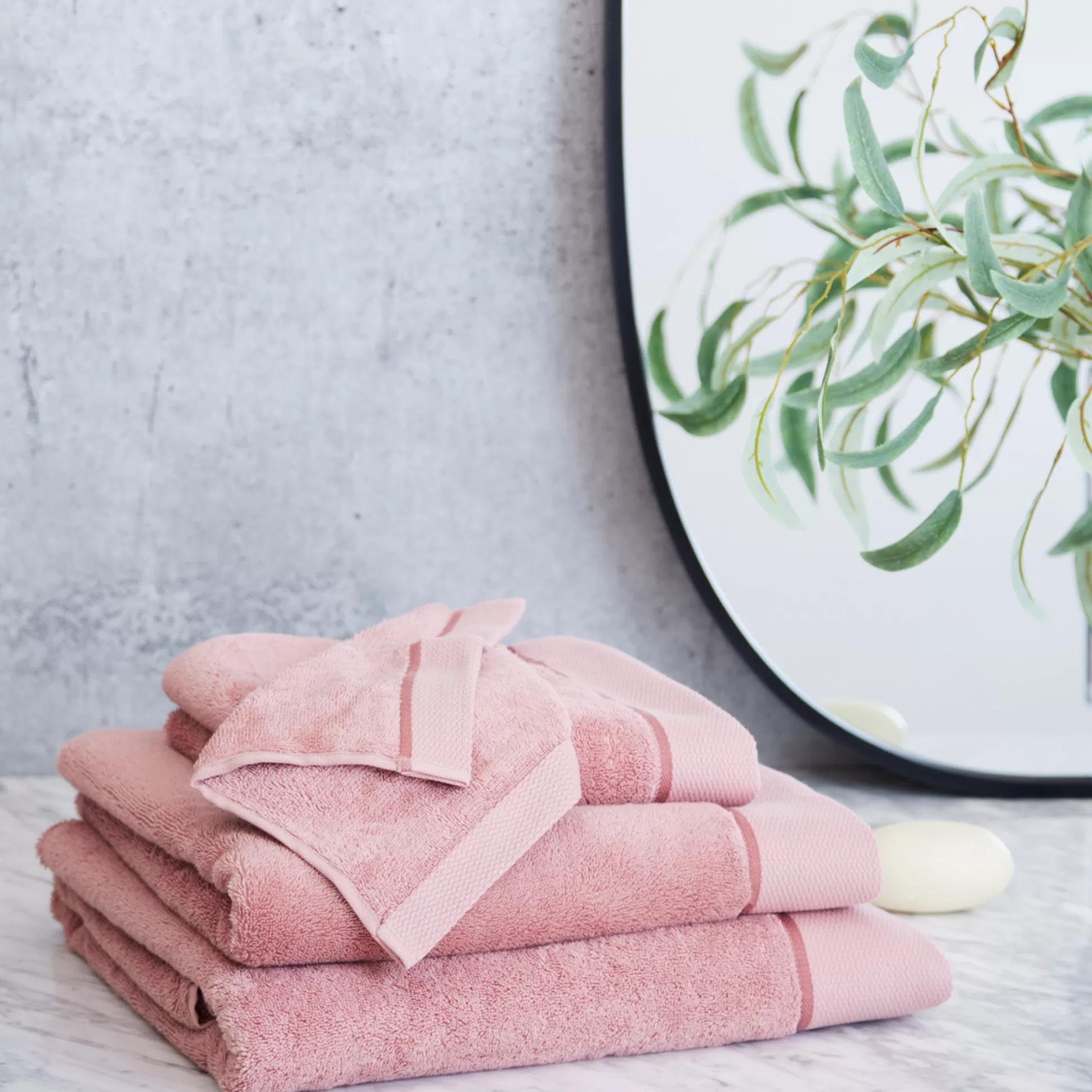 Towels>Meadows and Byrne Signature Air Touch Towels - Rose