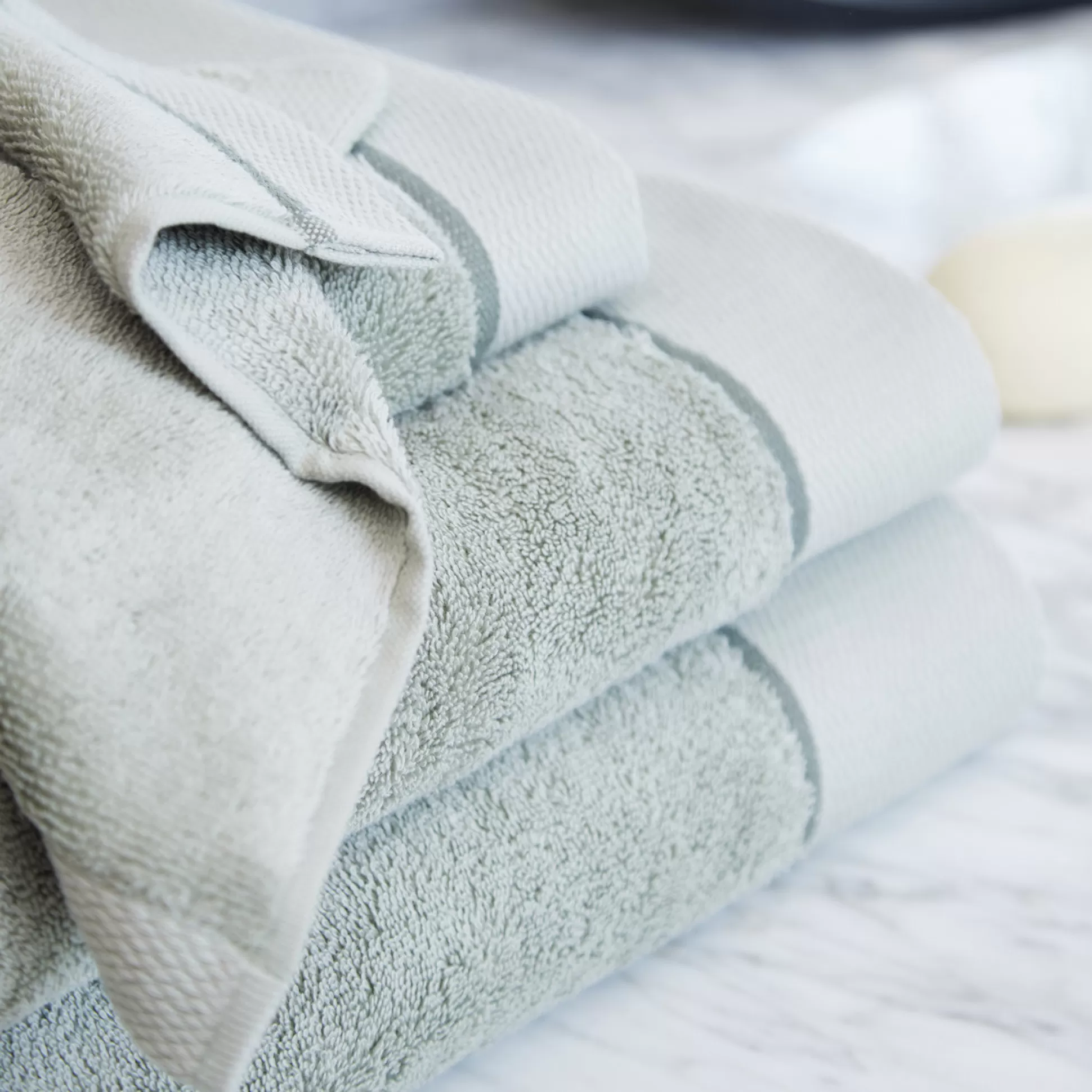 Towels>Meadows and Byrne Signature Air Touch Towels - Sage Green