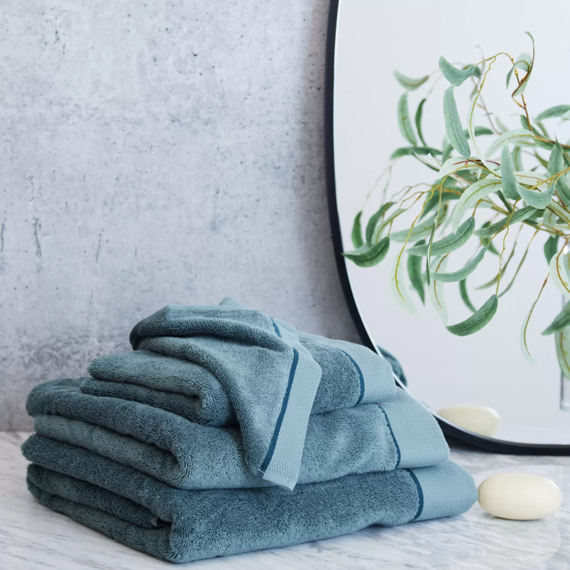 Towels>Meadows and Byrne Signature Air Touch Towels - Teal