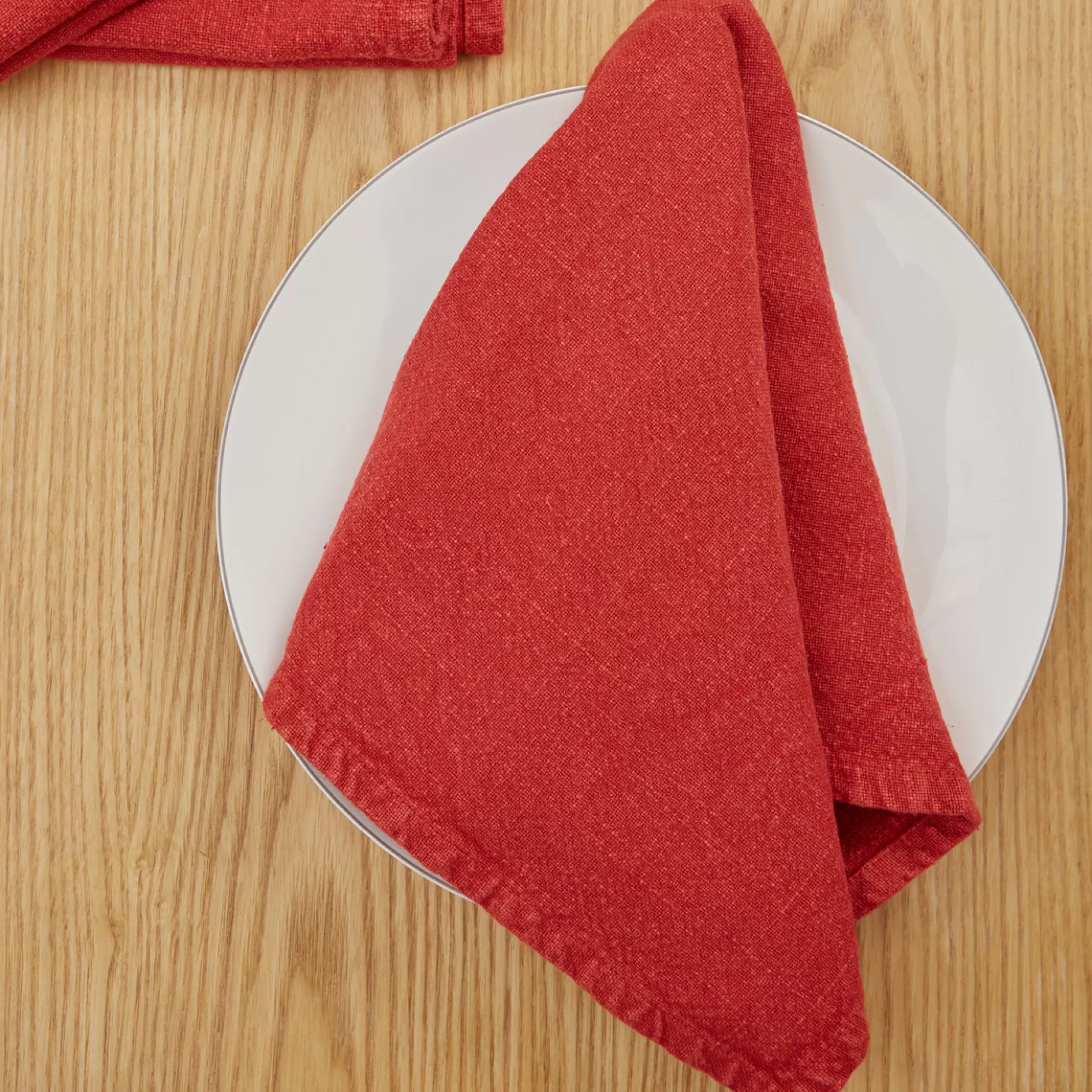 Table Linen>Meadows and Byrne Signature Red Napkin - Set Of 6