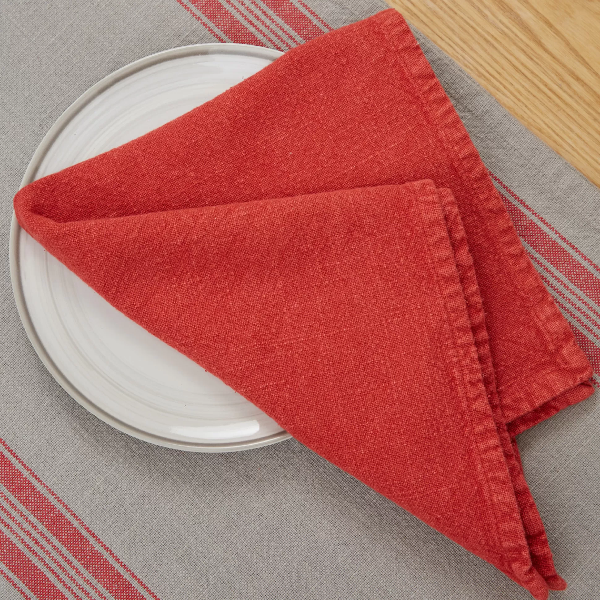 Table Linen>Meadows and Byrne Signature Red Napkin - Set Of 6