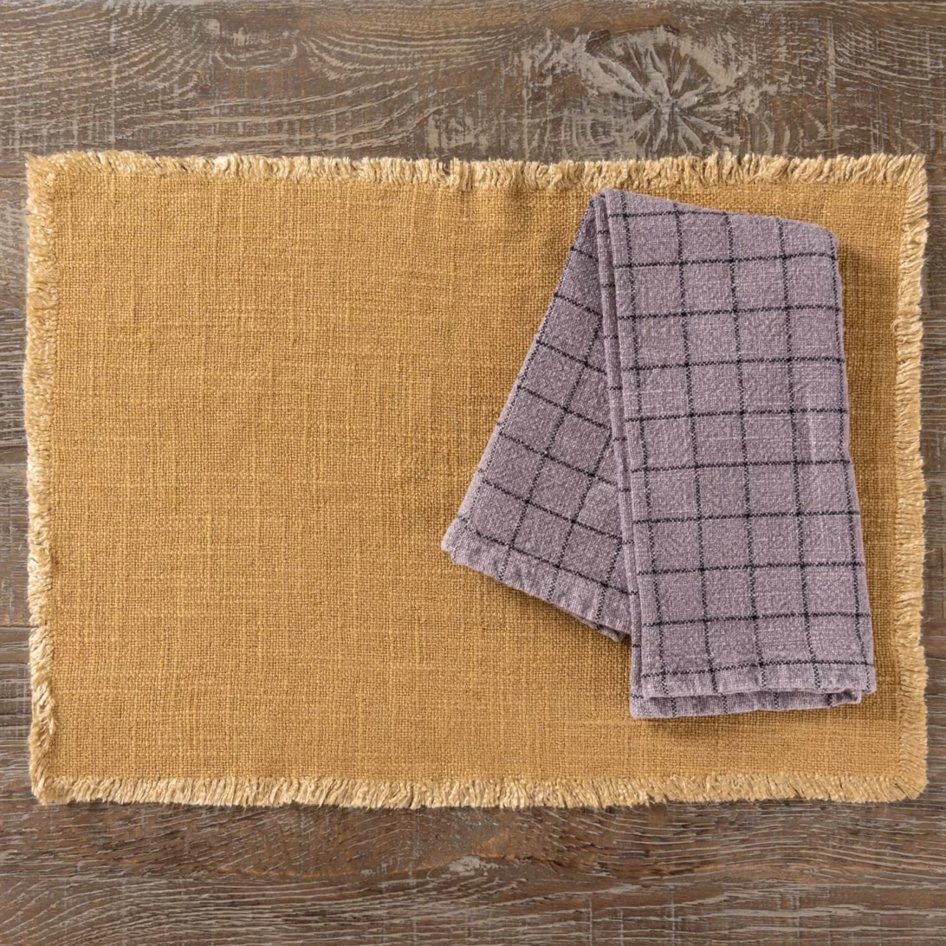 Table Linen>Meadows and Byrne Slub Purple Napkin Set Of 6