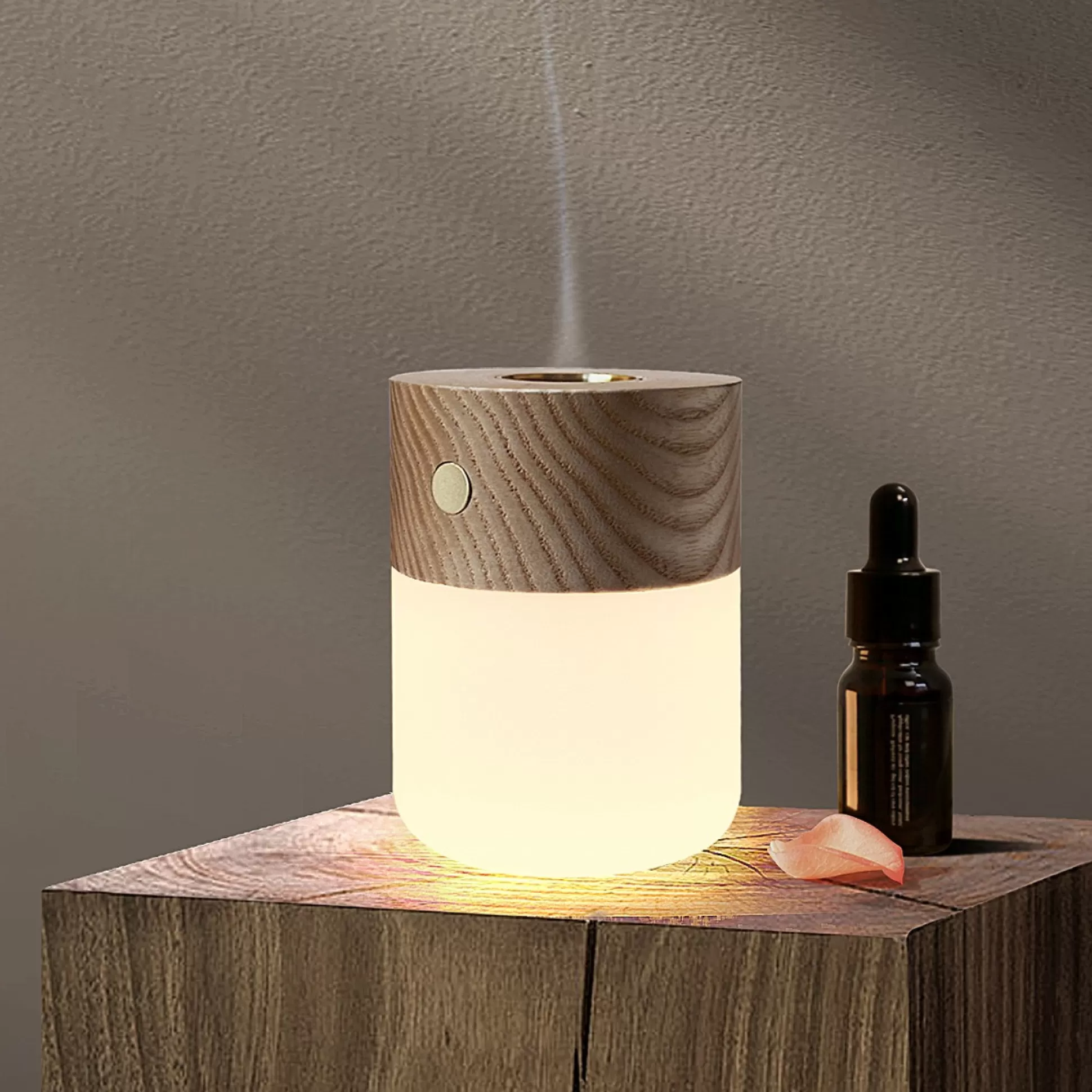 Candles & Diffusers>Meadows and Byrne Smart Diffuser Lamp Natural Walnut