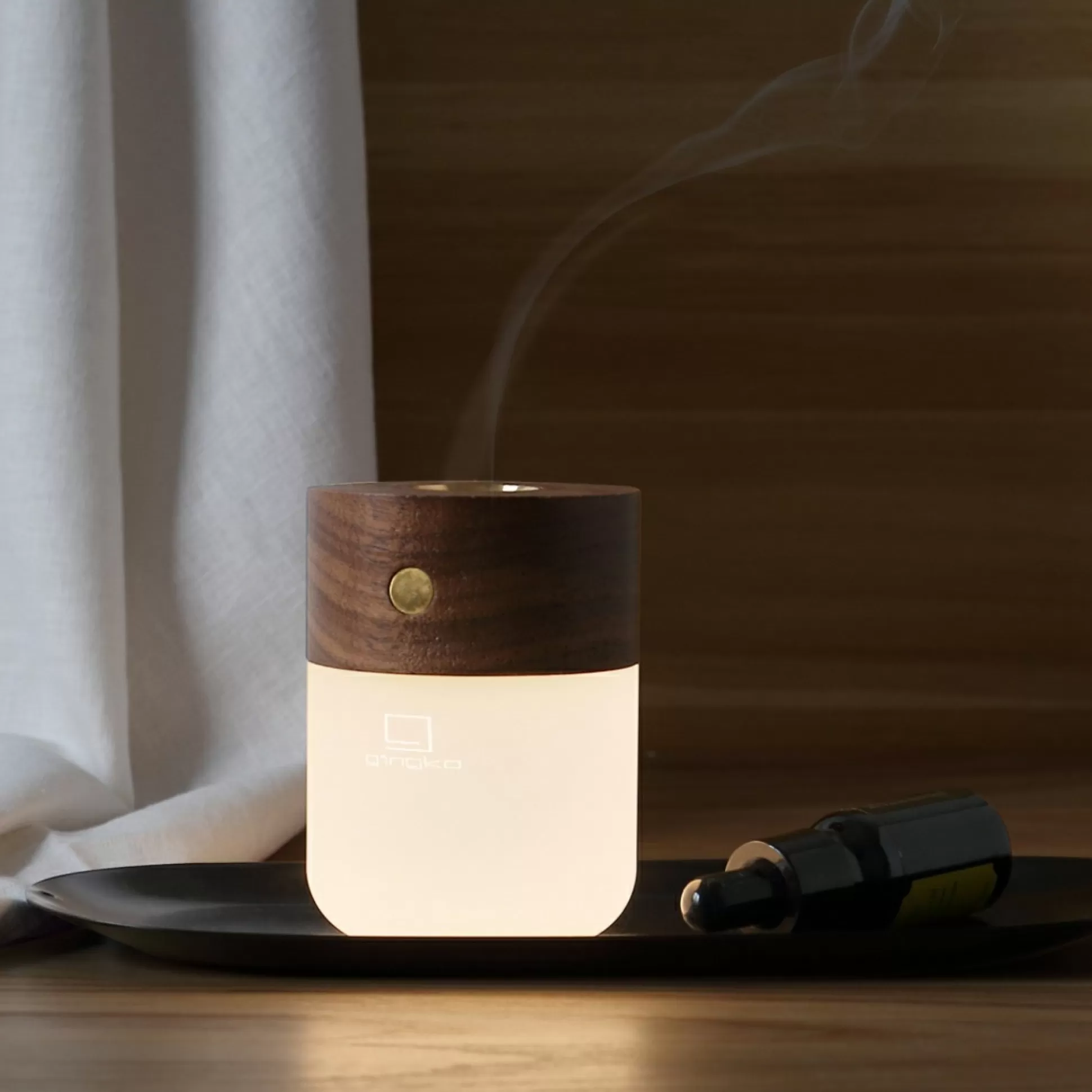 Candles & Diffusers>Meadows and Byrne Smart Diffuser Lamp Natural Walnut