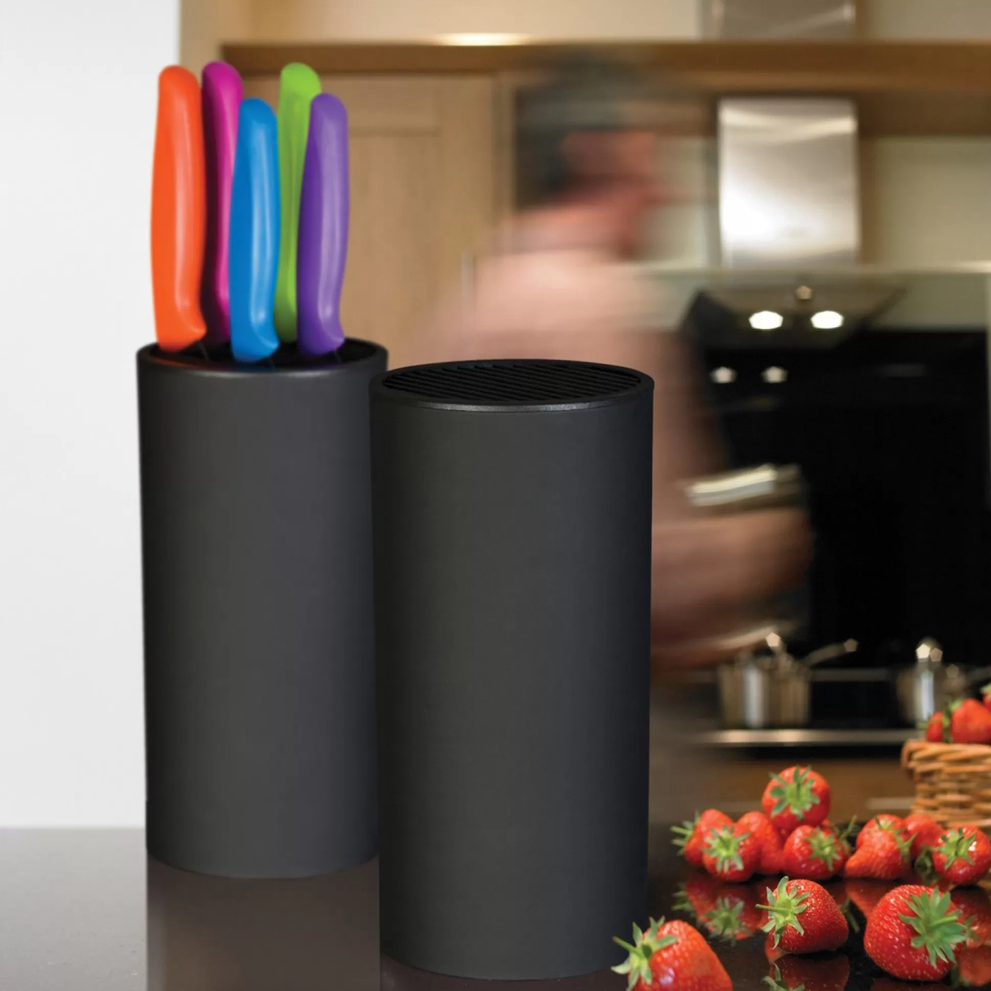 Knives&Knife Blocks>Meadows and Byrne Soft Touch Universal Knife Block