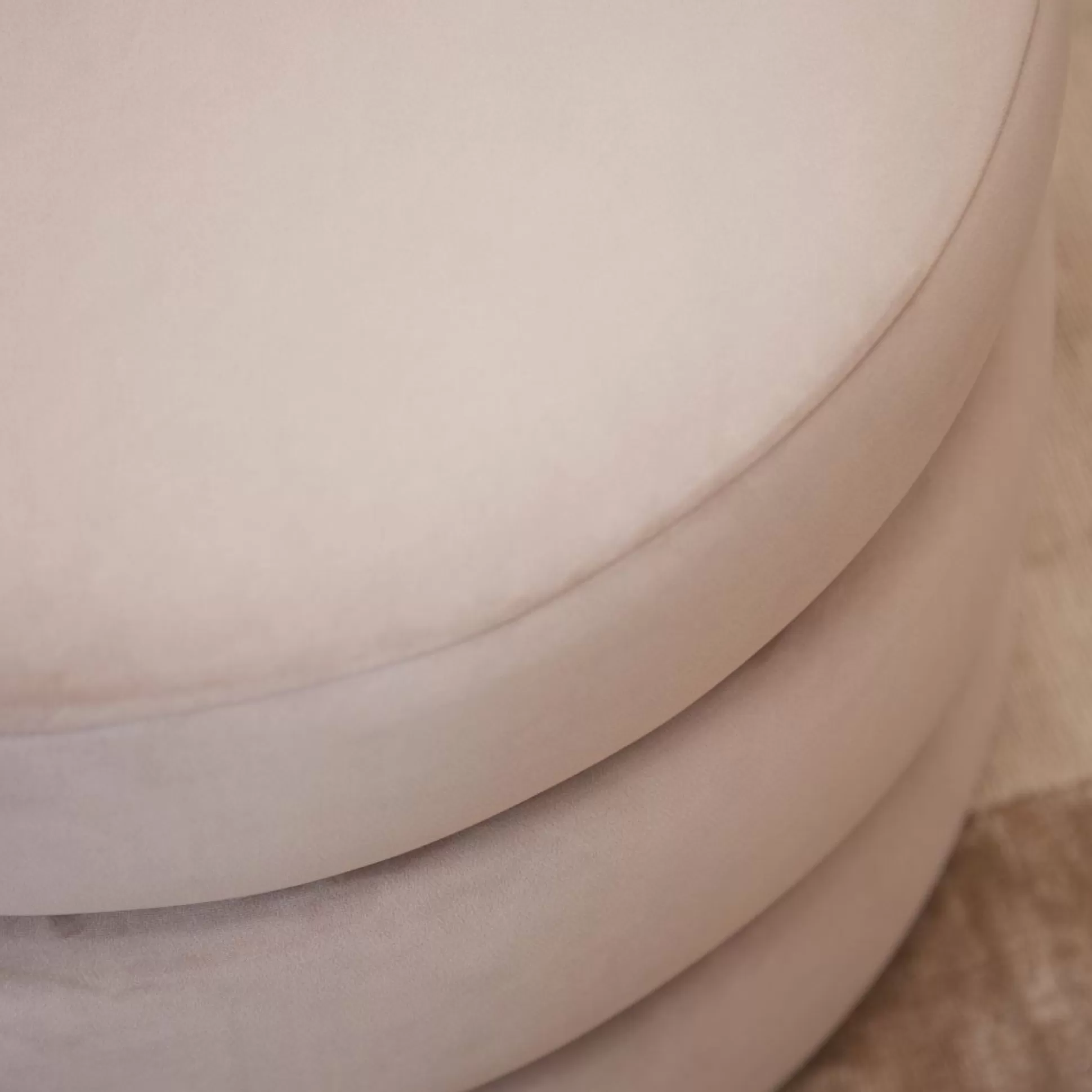 Ottomans&Footstools>Meadows and Byrne Sonia Round Footstool Smoked Taupe
