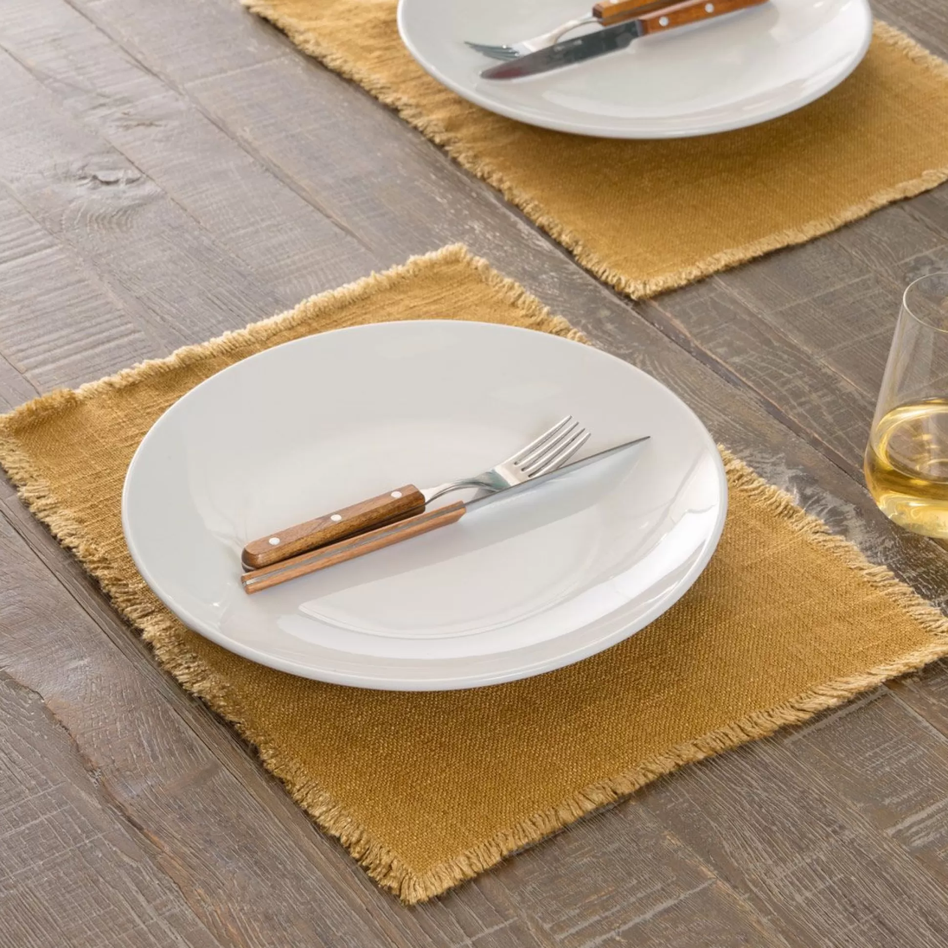 Table Linen>Meadows and Byrne Spice Linen Mix Placemat Set Of 6