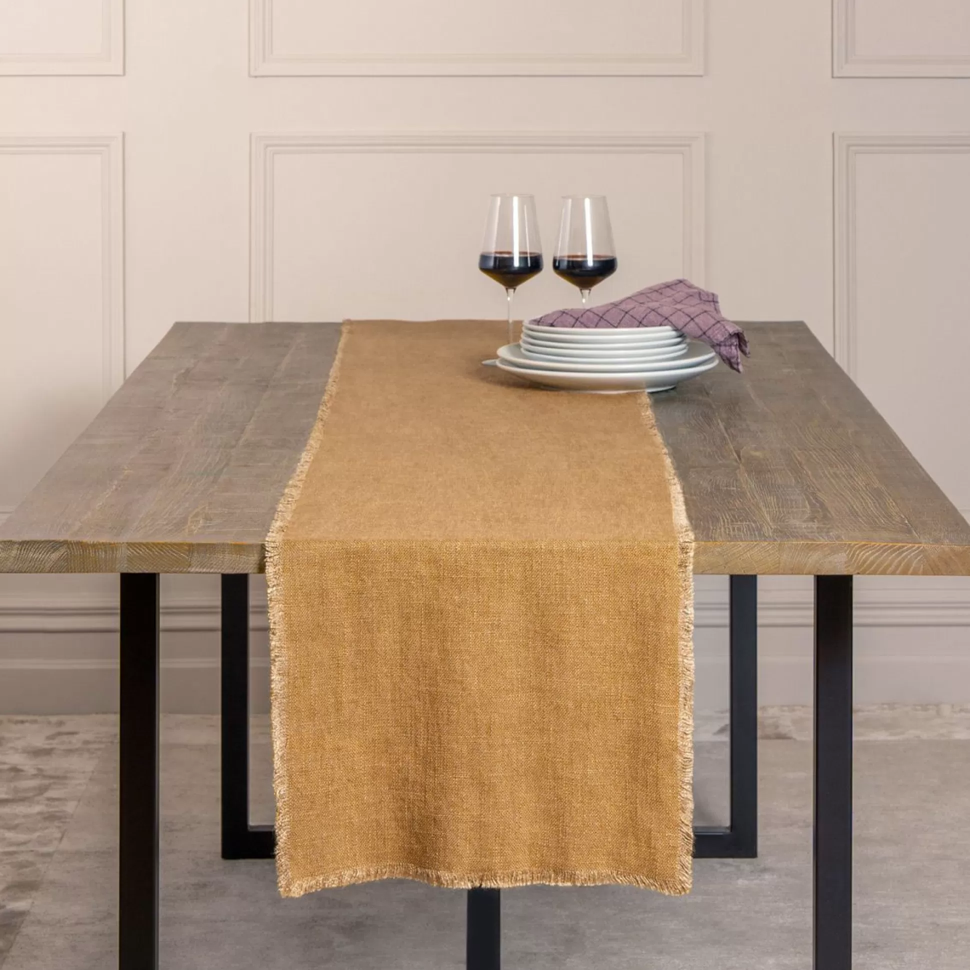 Table Linen>Meadows and Byrne Spice Linen Mix Runner 40X270Cm